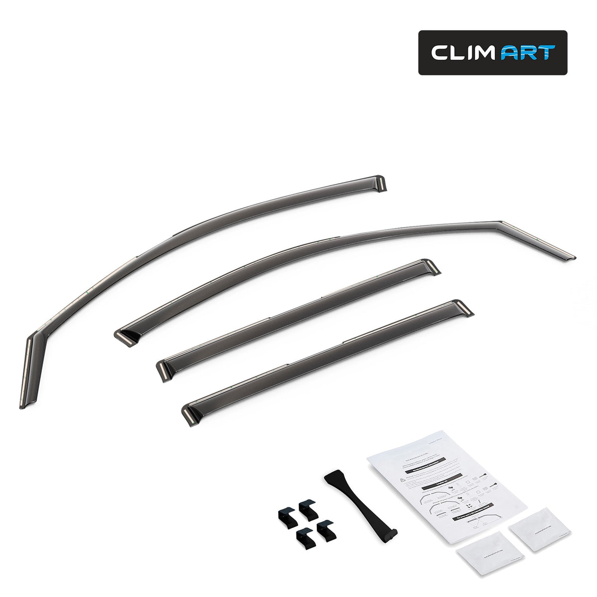 Clim Art Wind Deflectors for Honda Pilot 2023-2026 In-channel Dark Smoke 4Pcs