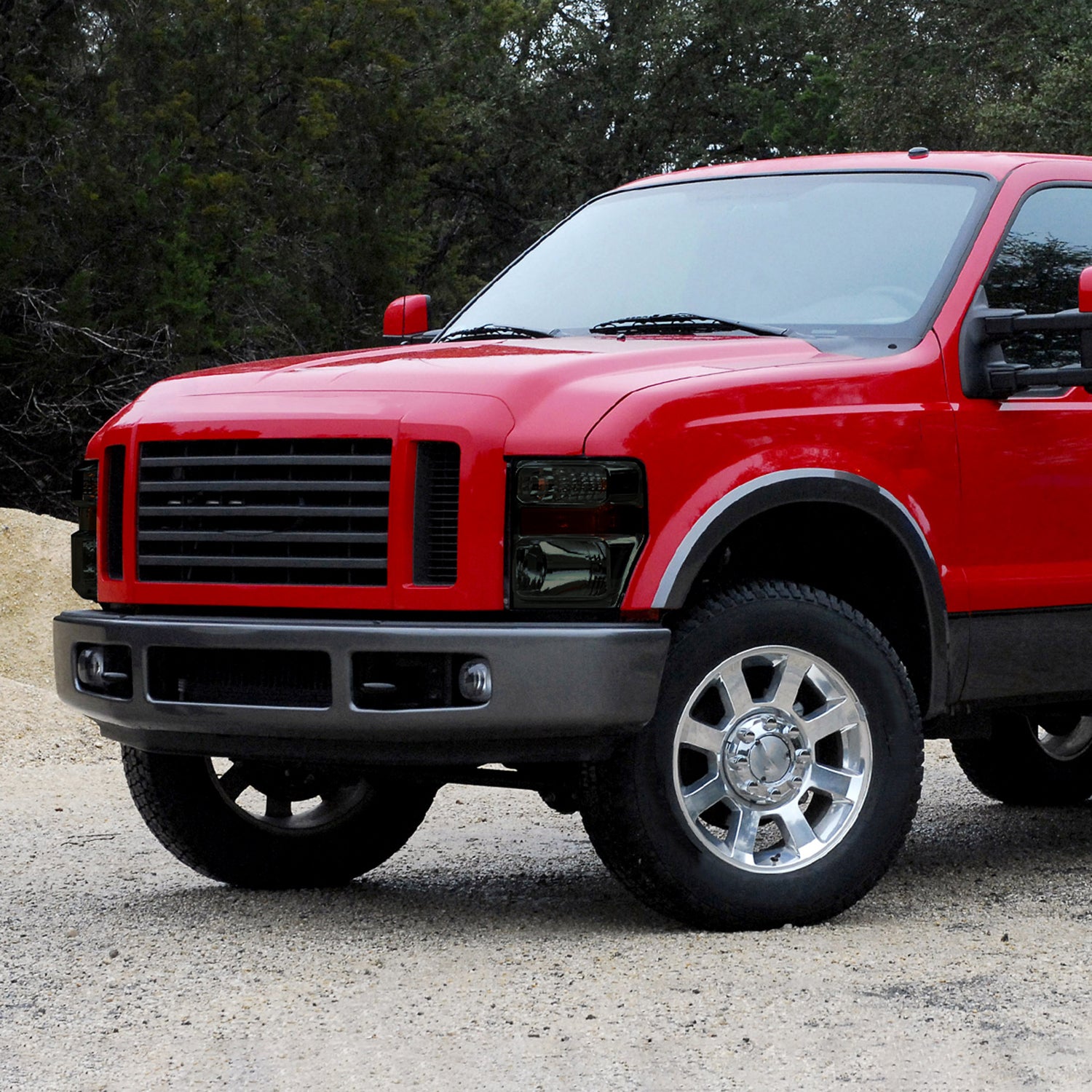 2008-2010 Ford F-250/F-350/F-450 Super Duty Factory Headlights Amber/ Chrome