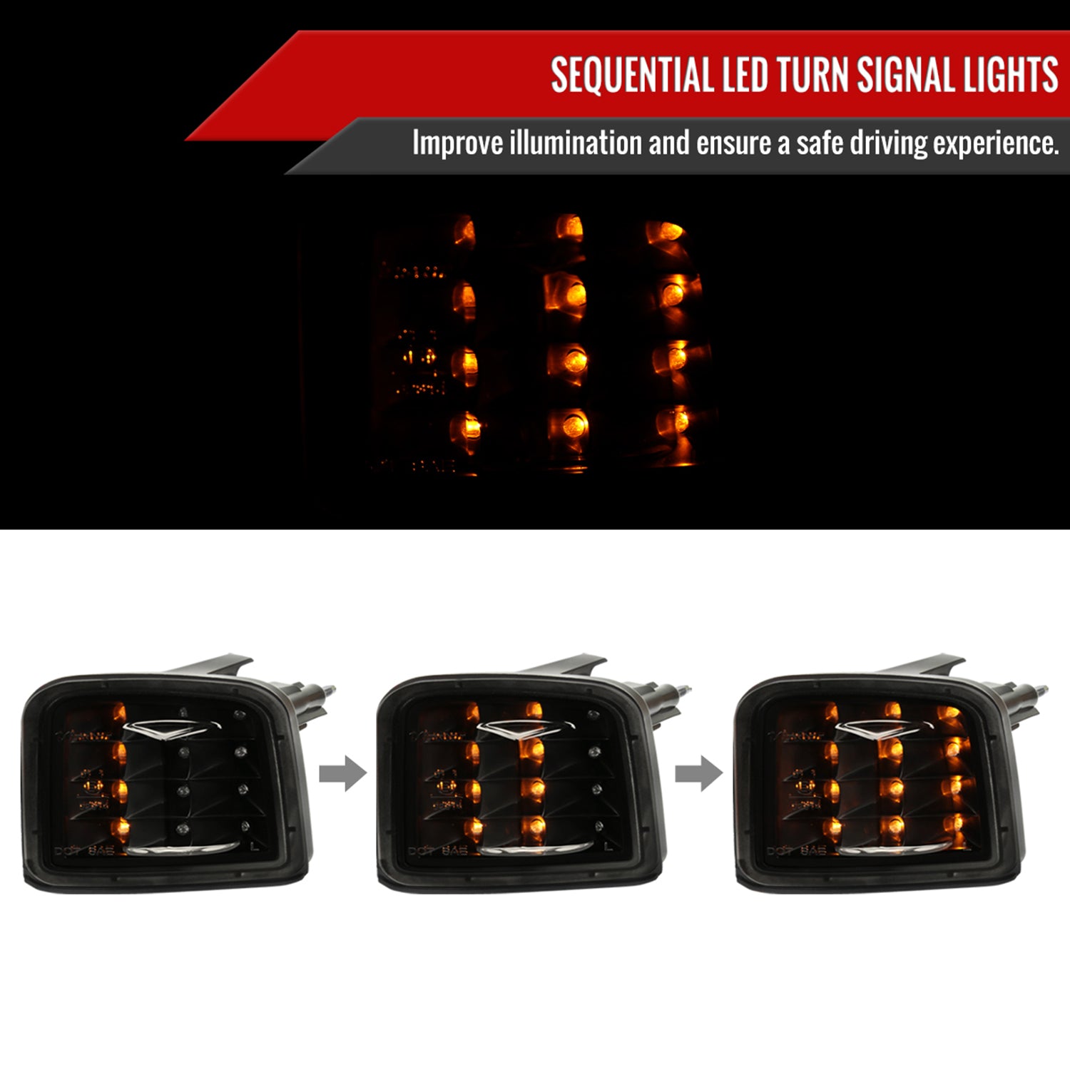 2015-2021 Subaru WRX / 15-2017 WRX STI Front Bumper LED Turn Signal Lights Smoke