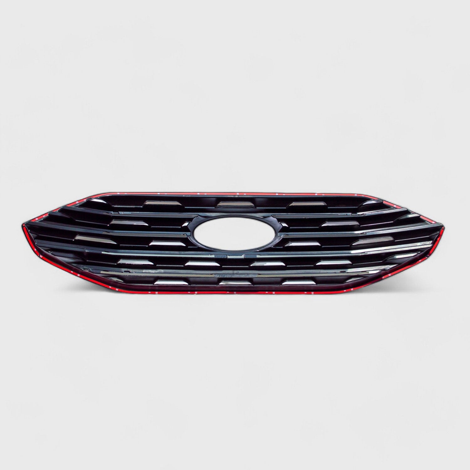 2019-2022 Ford Edge Grille Overlay Gloss Black 1Pcs ABS Plastic