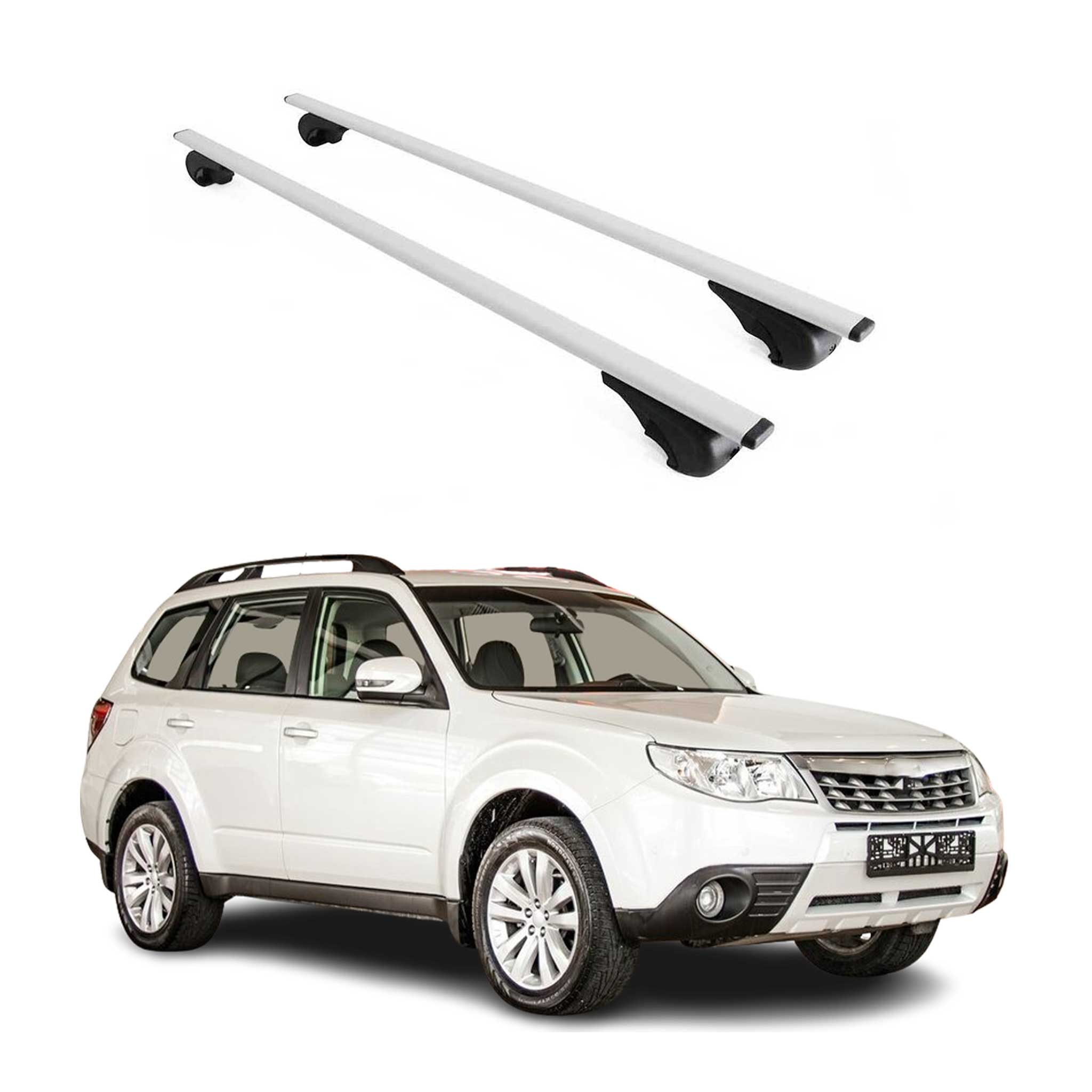 2009-2013 Subaru Forester Roof Rack Cross Bars Silver