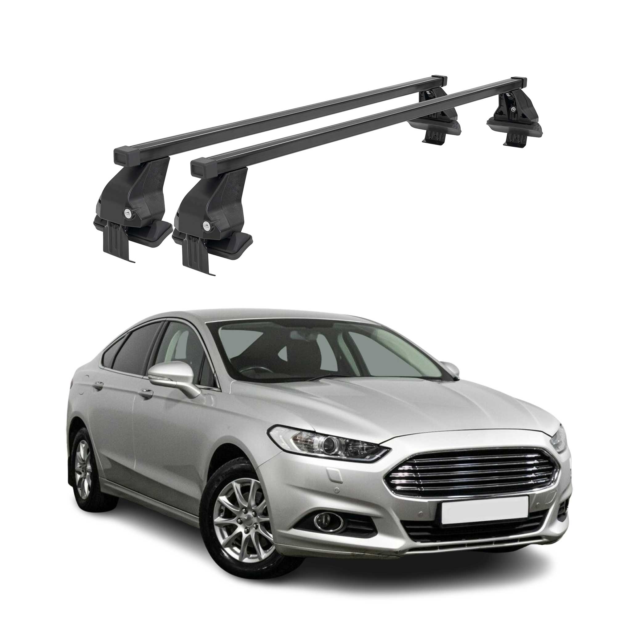 2013-2020 Ford Fusion Sedan Roof Rack Cross Bars Black