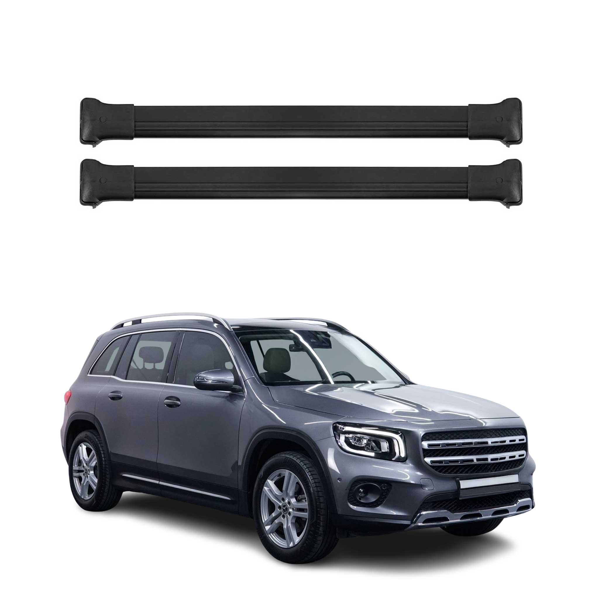 Roof Rack Cross Bars Luggage Carrier for Mercedes GLB Class 2020-2026  Black 2x