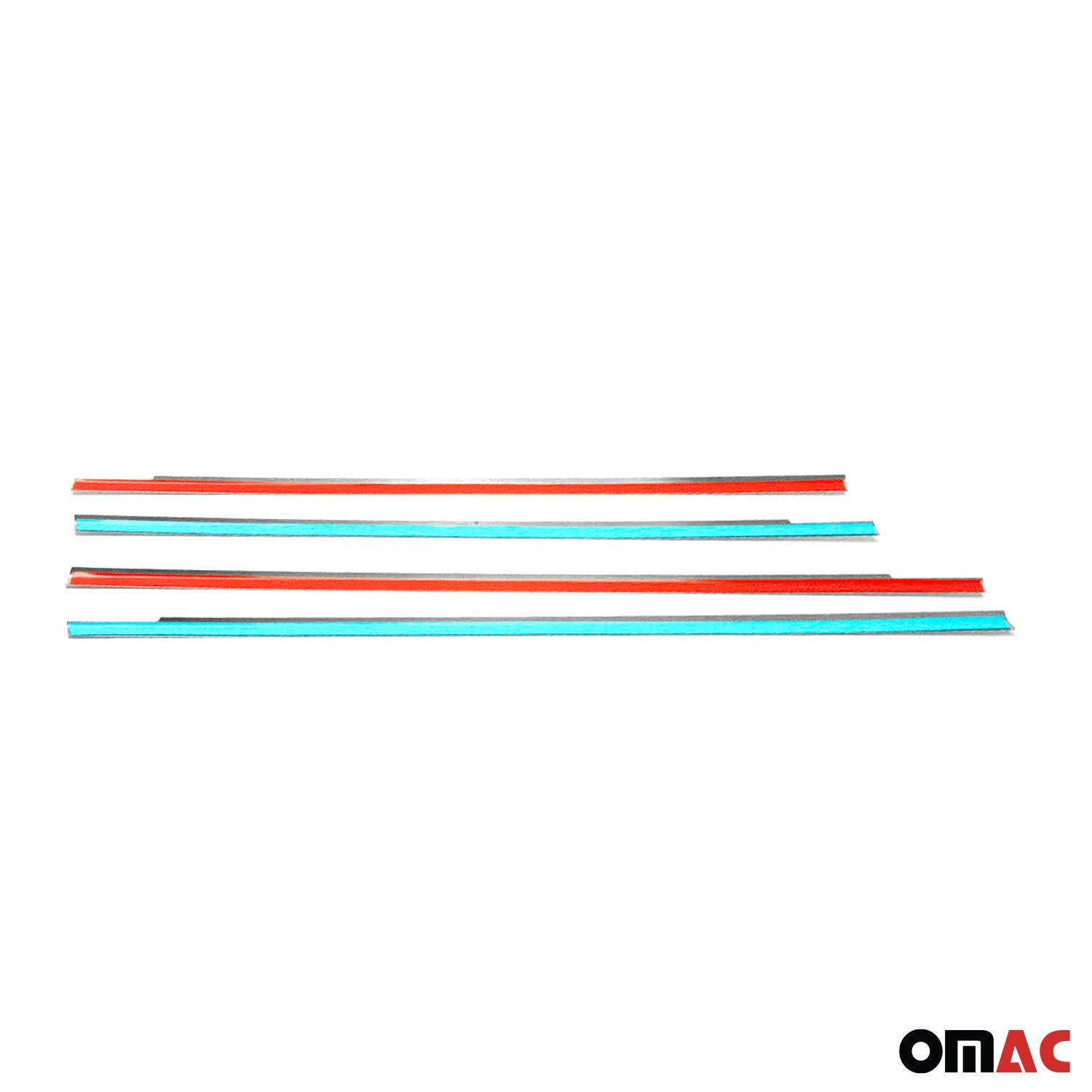 2000-2004 Ford Focus Window Molding Trim Streamer Stainless Steel Silver 4x