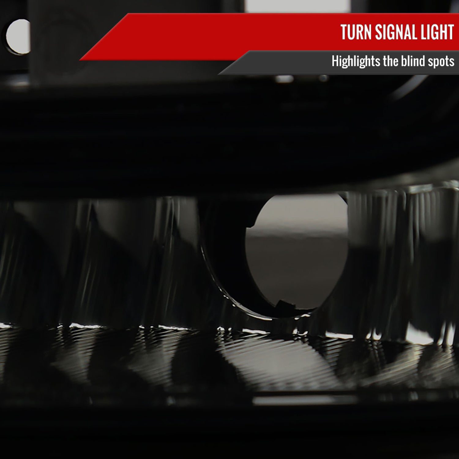 2002-2009 Chevy Trailblazer Projector Headlights w/LED Light Strip Black/Smoke