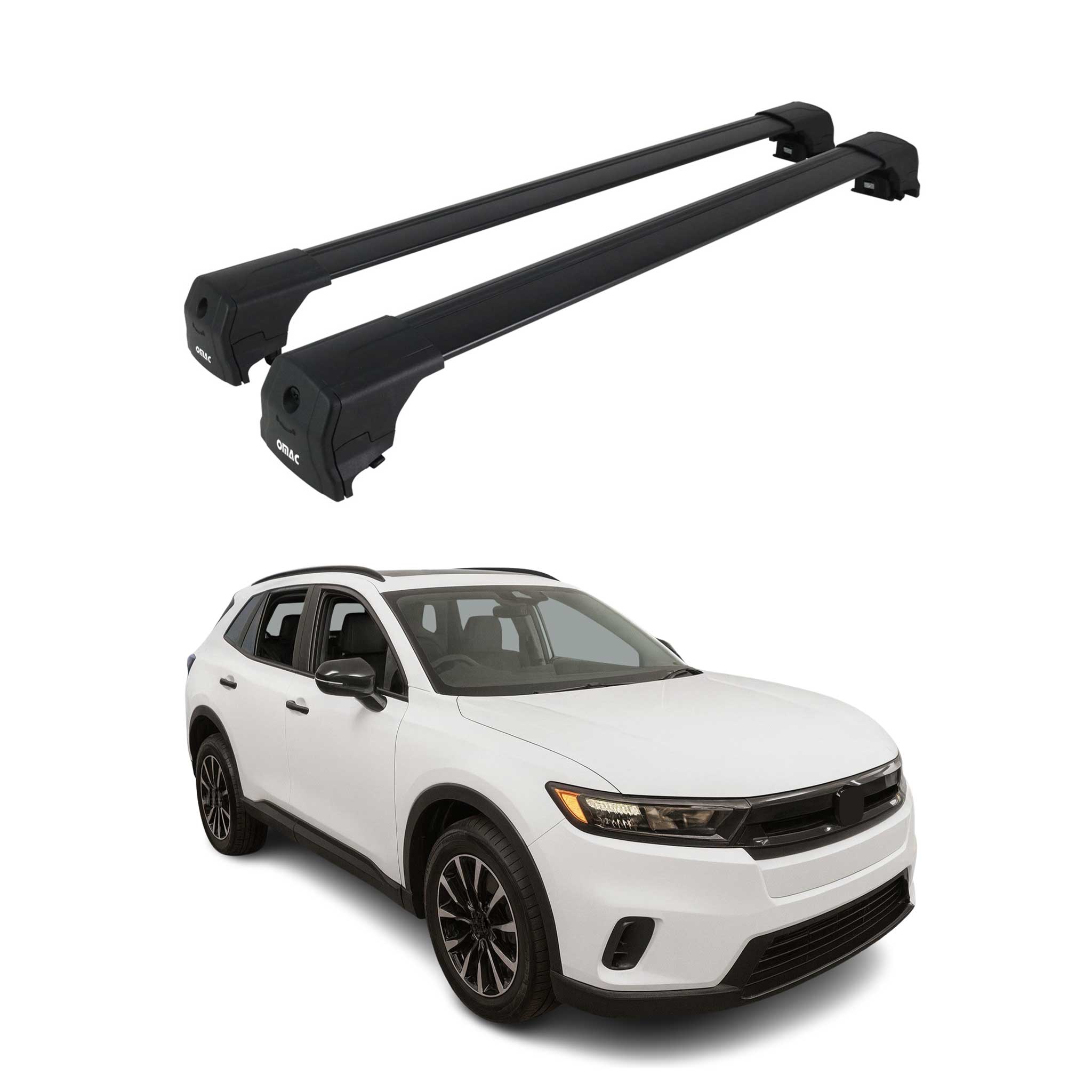 2024-2026 Honda Prologue Roof Rack Cross Bars Luggage Carrier Alu Black 2Pcs