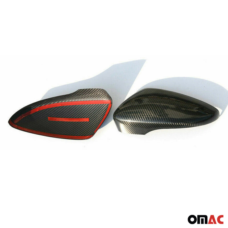 2012-2019 VW Beetle Side Mirror Cover Caps Carbon Fiber Black 2 Pcs