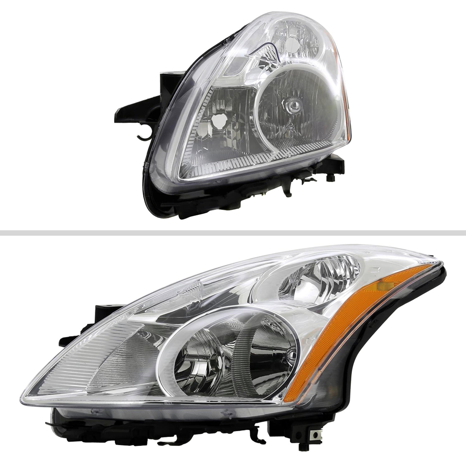 2010-2012 Nissan Altima Sedan Factory Style Headlights Chrome/Clear Lens