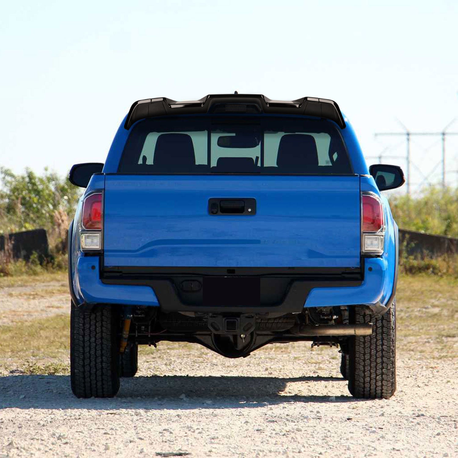 2016-2022 Toyota Tacoma Rear Roof Glossy Black Truck Spoiler Wing Kit