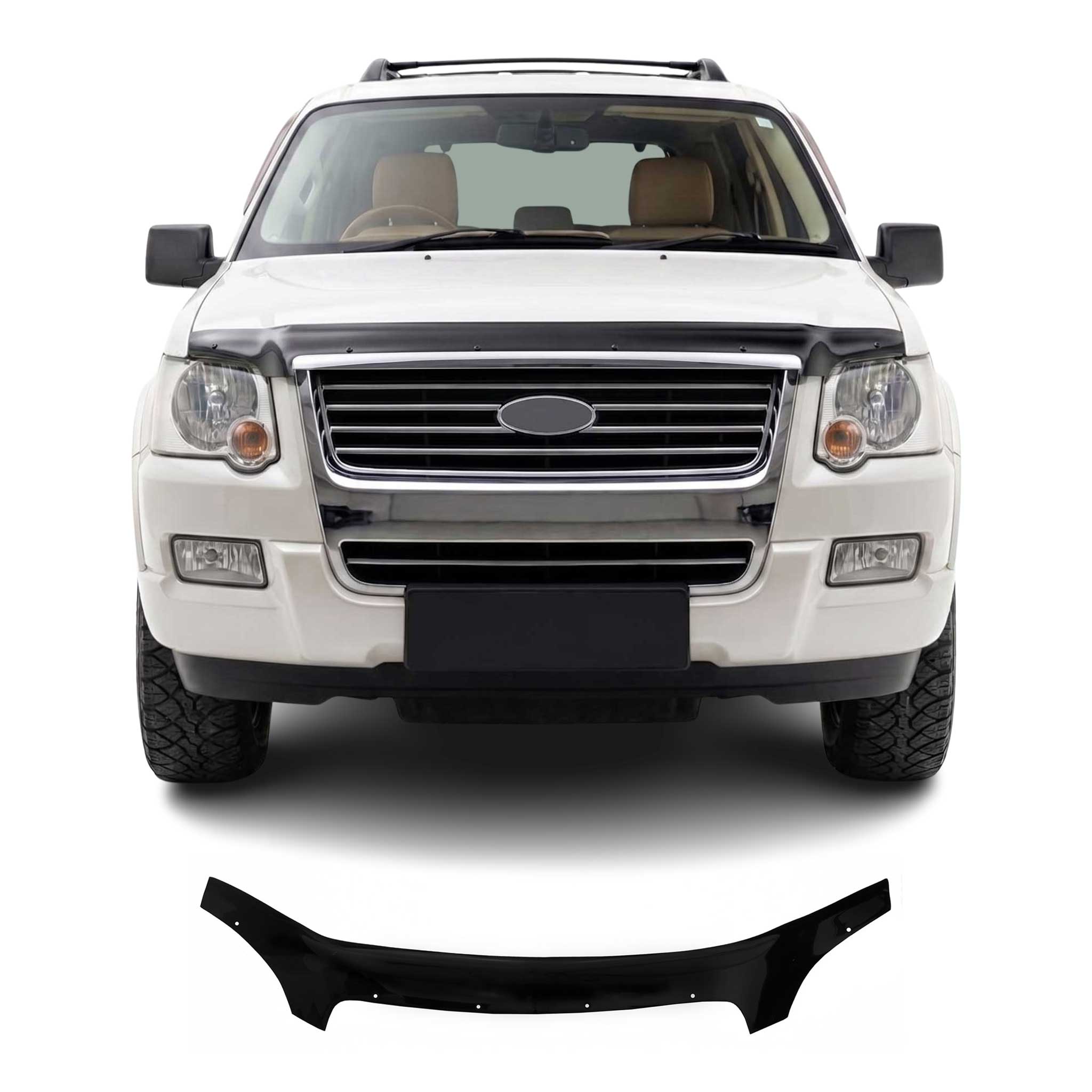 2006-2010 Ford Explorer Front Bug Shield Hood Deflector 1 Pc Smoke