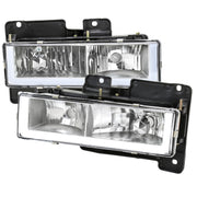 1988-1998 Chevy C/K C10/Tahoe/Sierra/Yukon/Suburban LED Headlights Chrome