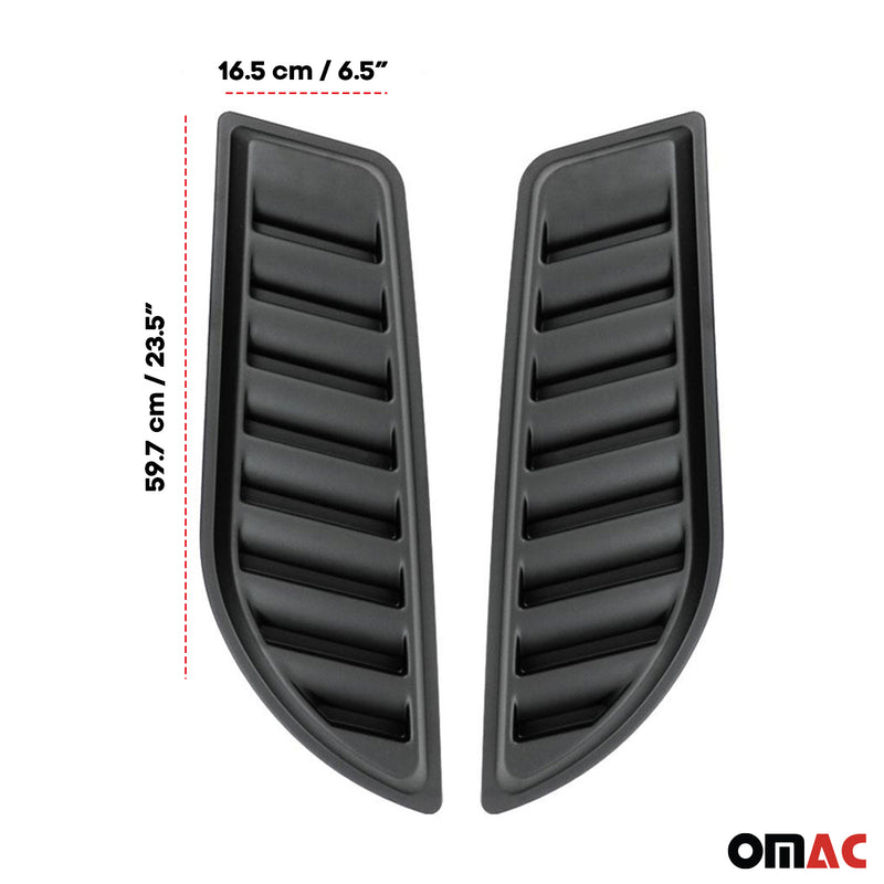 Hood Scoop Vent Air Flow Intake for Audi Q3 Black 2 Pcs