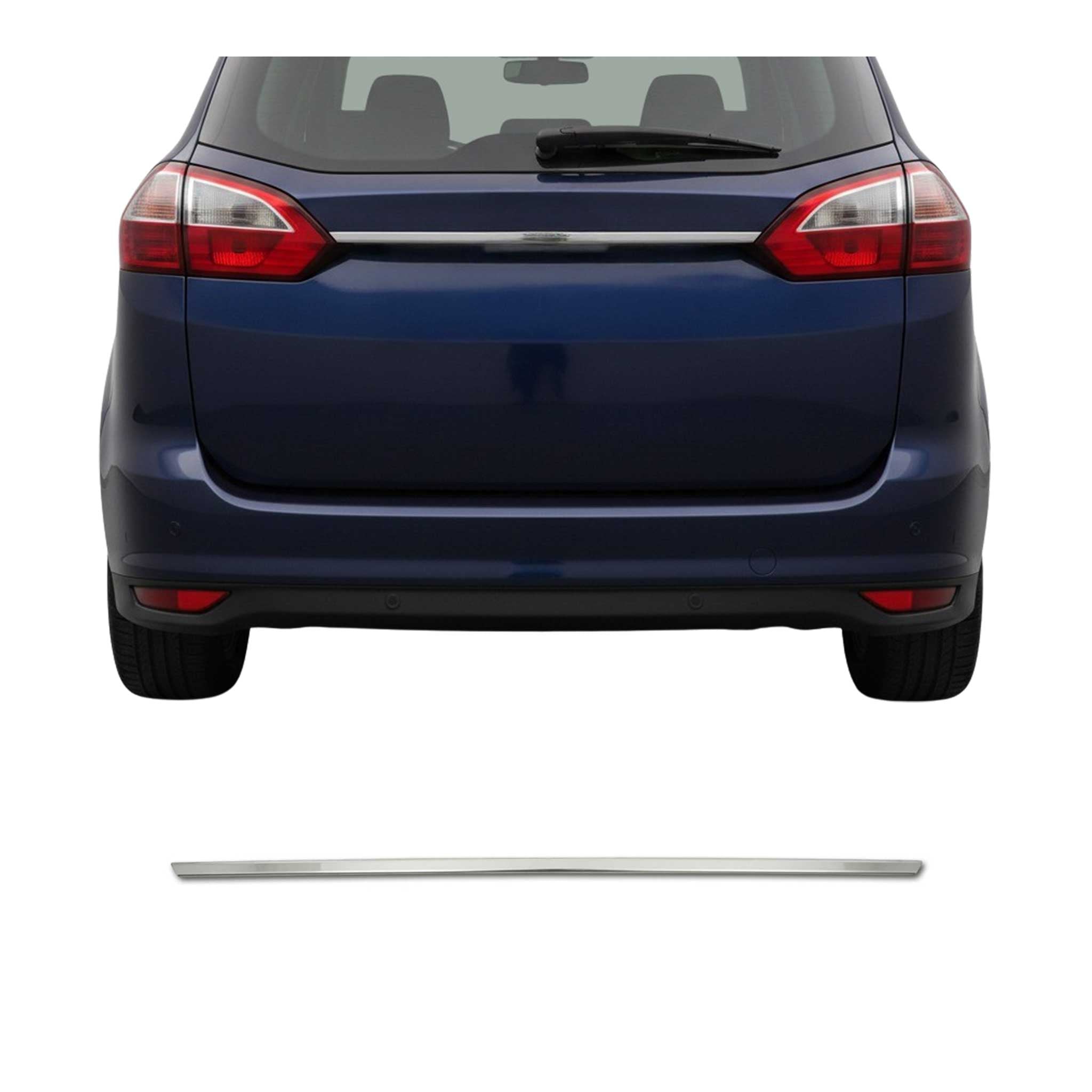 2013-2017 Ford C-Max Rear Trunk Tailgate Door Handle Cover Stainless Steel Silver 1Pc