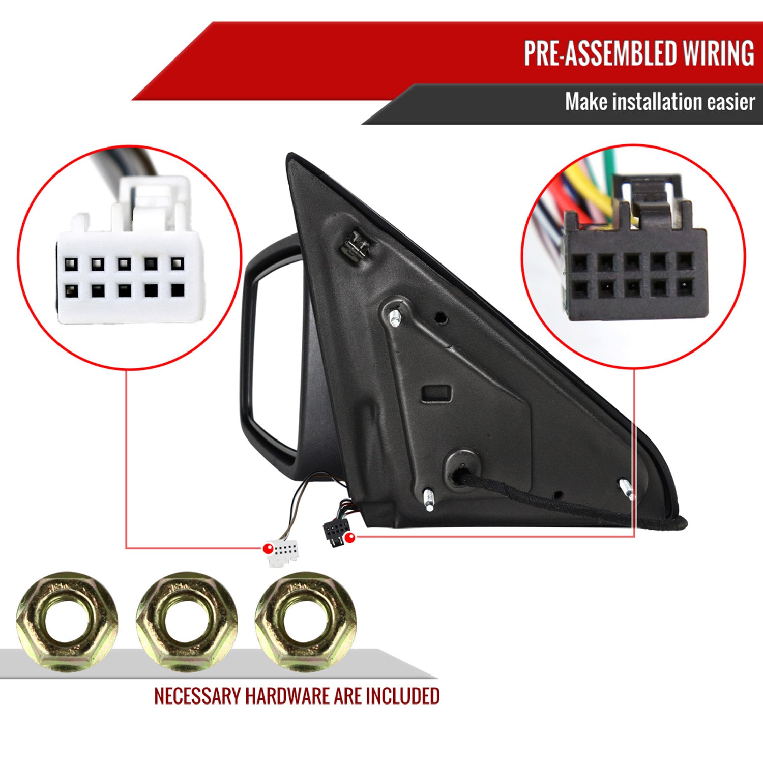 2013-2019 Dodge RAM Auto-Fold & Heated Side Mirror Turn Signal & Puddle Driver