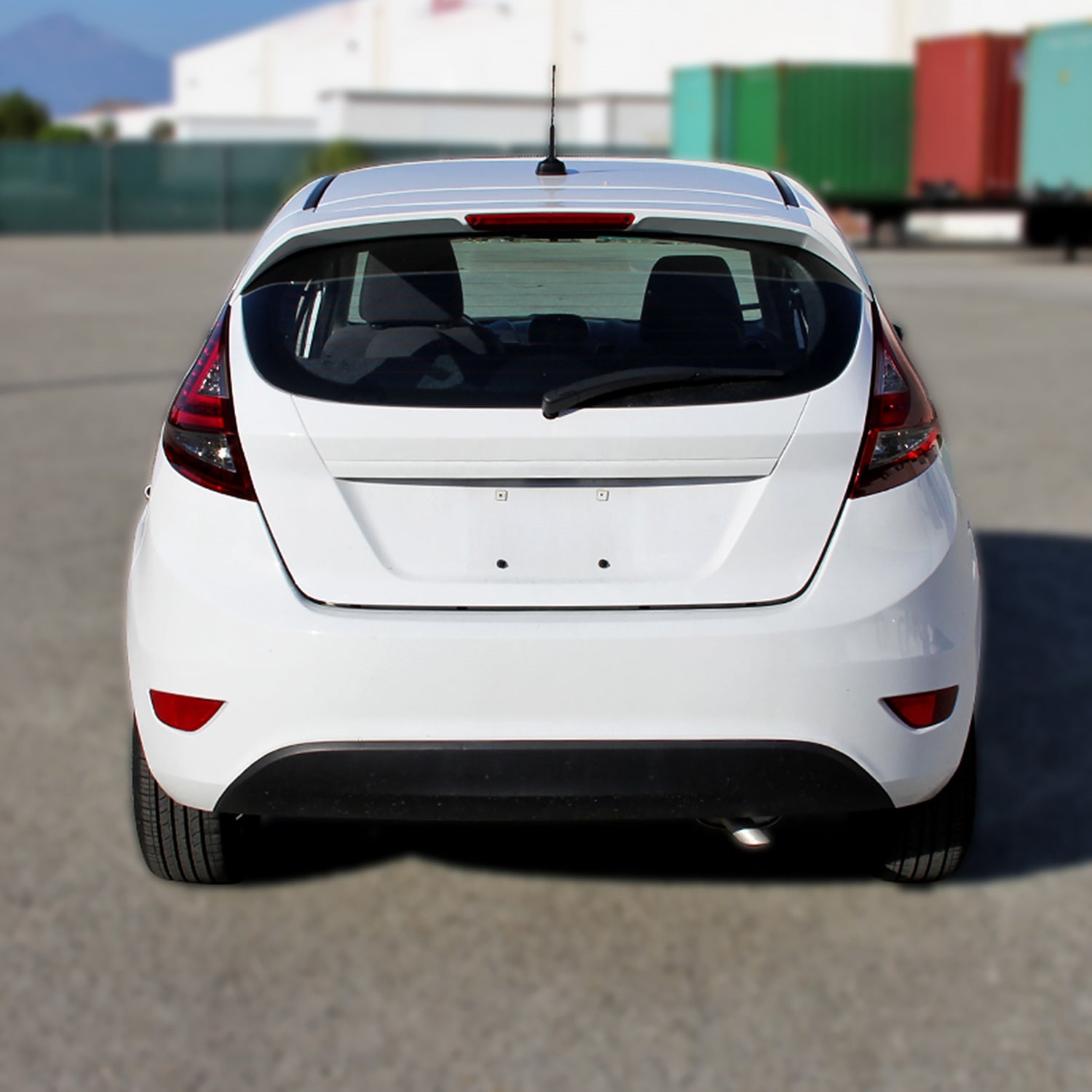 2011-2013 Ford Fiesta Hatchback LED Tail Lights Chrome/Red Smoke Lens