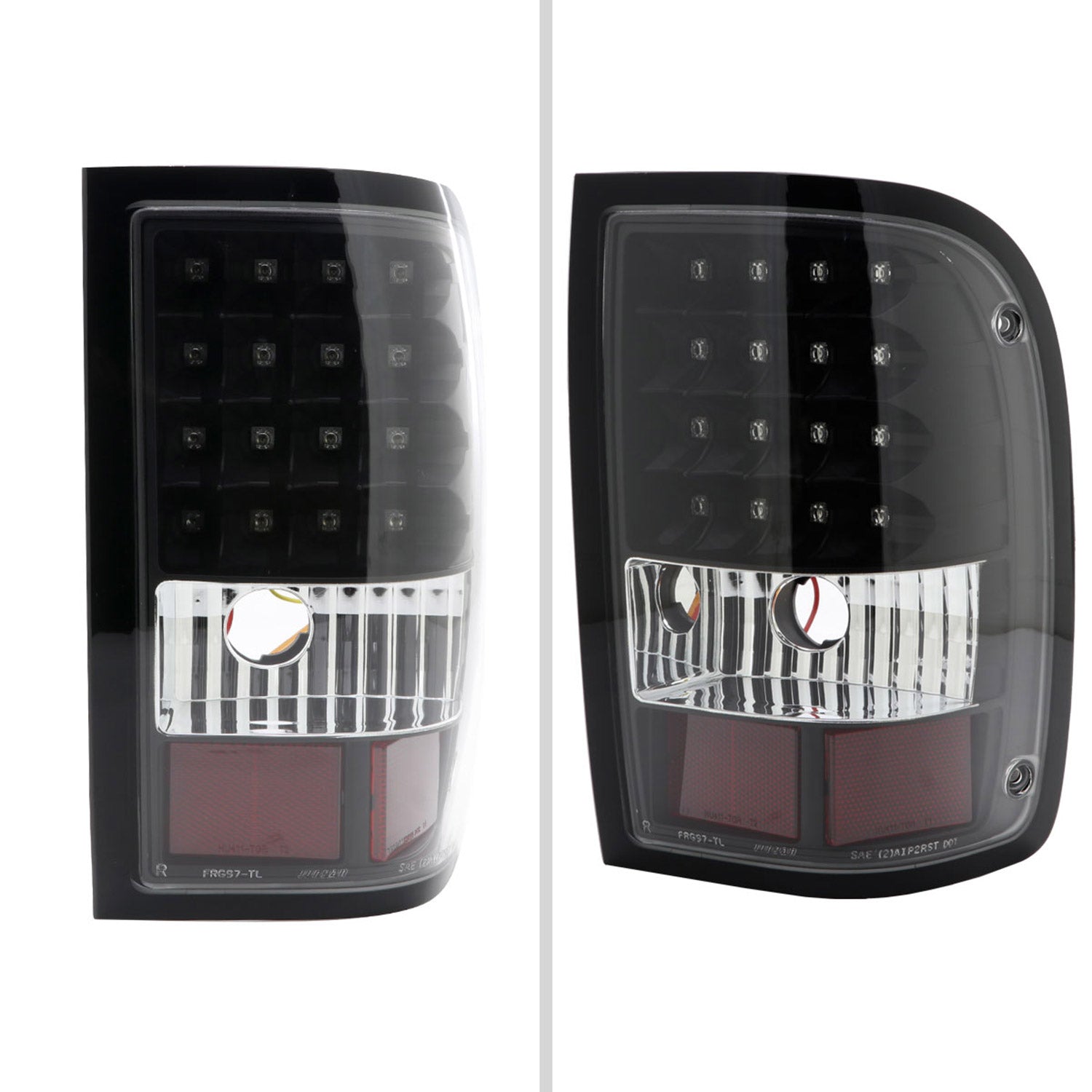 2006-2011 Ford Ranger V2 LED Tail Lights Matte Black Housing/Clear Lens