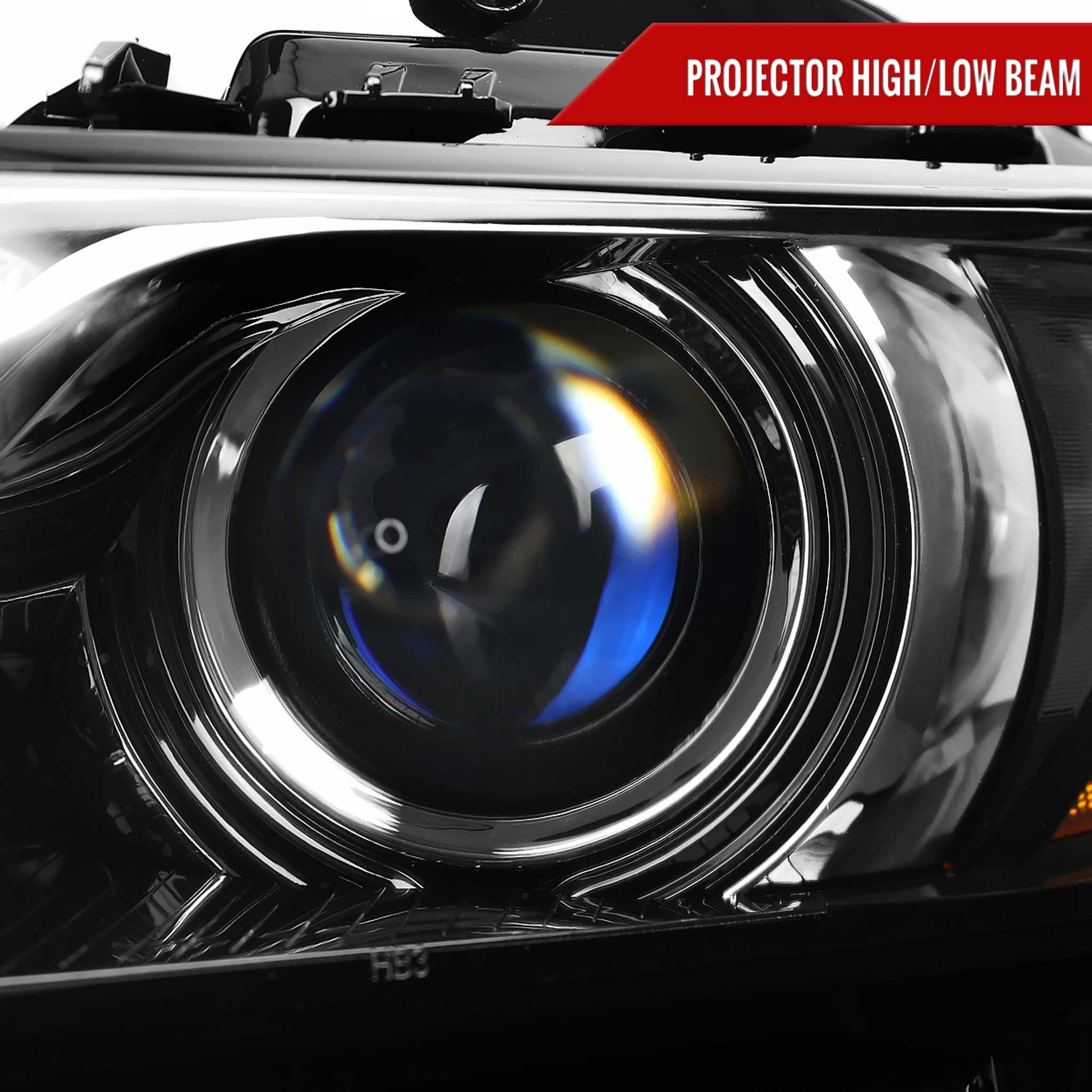 For Chevrolet Impala 2014-2020 Factory Style Projector Headlights Jet Black Housing Clear Lens