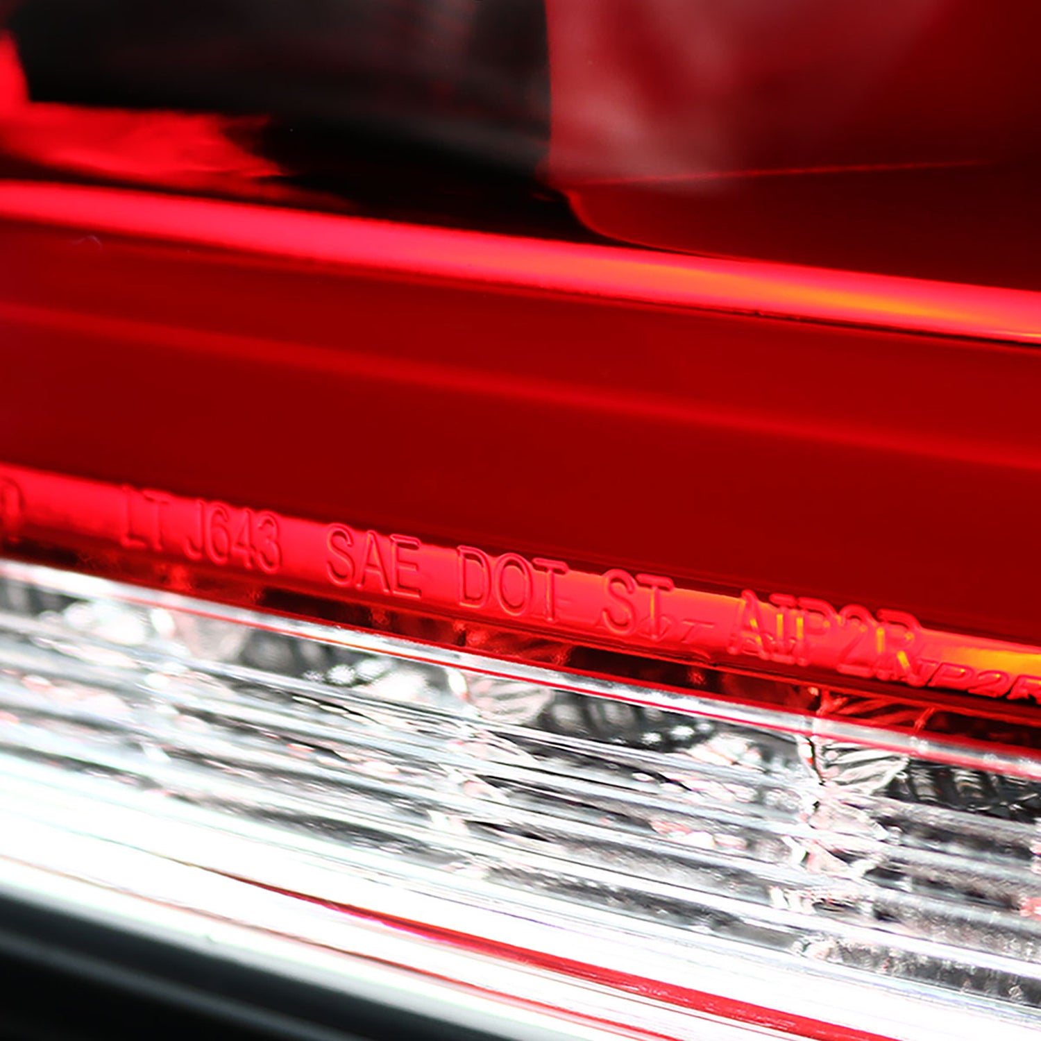 2010-2016 Hyundai Genesis Coupe White Bar LED Tail Lights Chrome/Red