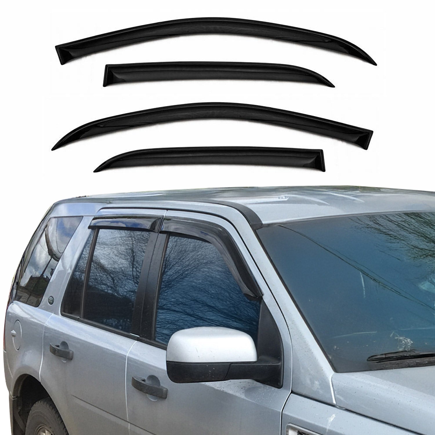 2013-2022 Buick Encore Window Visor Vent Rain Deflector 4Pcs Smoke