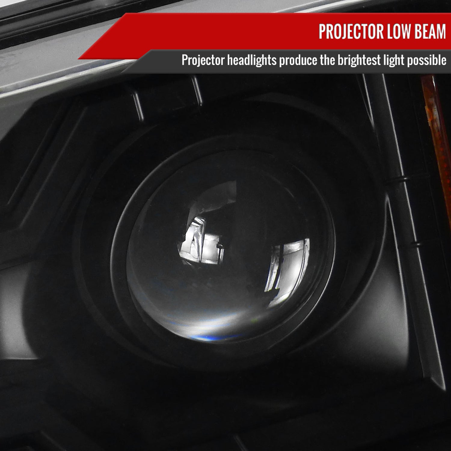 2002-2009 Chevy Trailblazer Projector Headlights LED Light Strip Matt Black