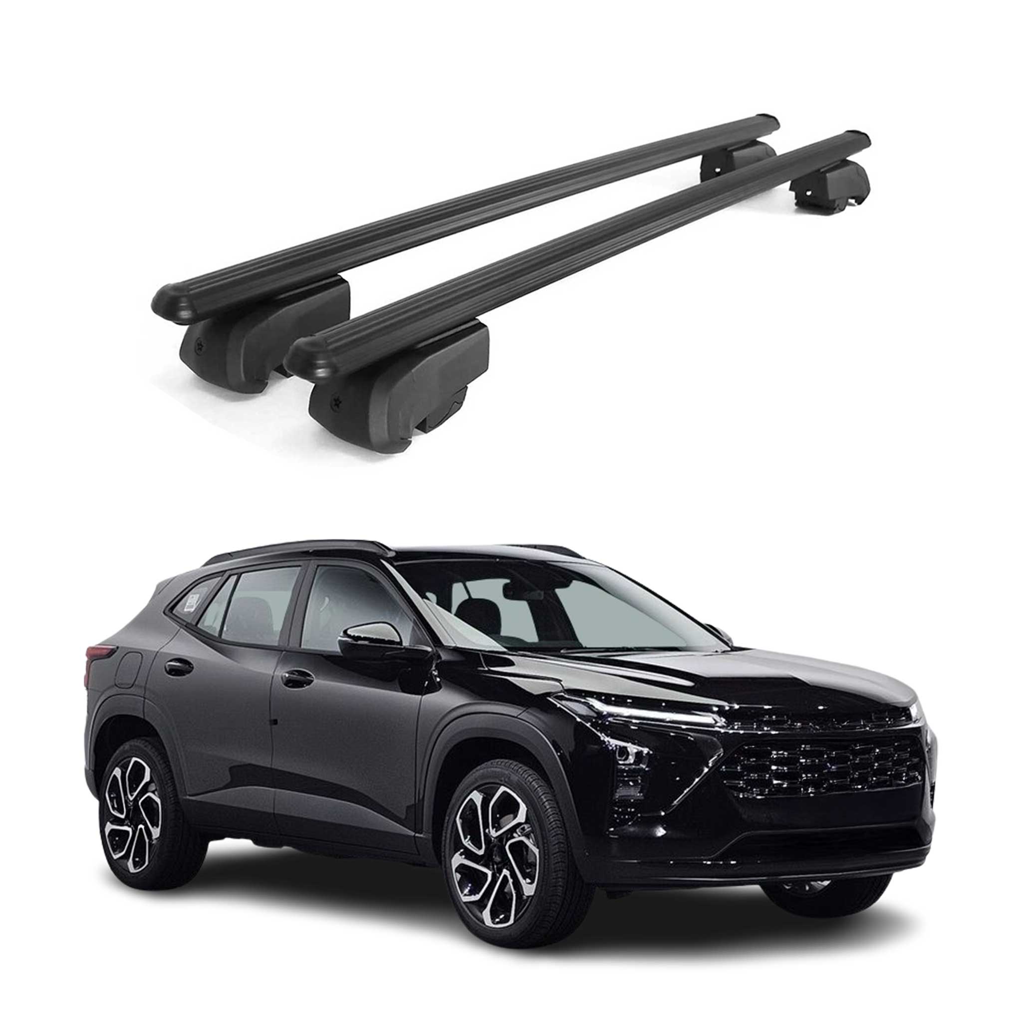 2024-2025 Chevrolet Trax Roof Rack Cross Bars Luggage Carrier Alu Black 2x