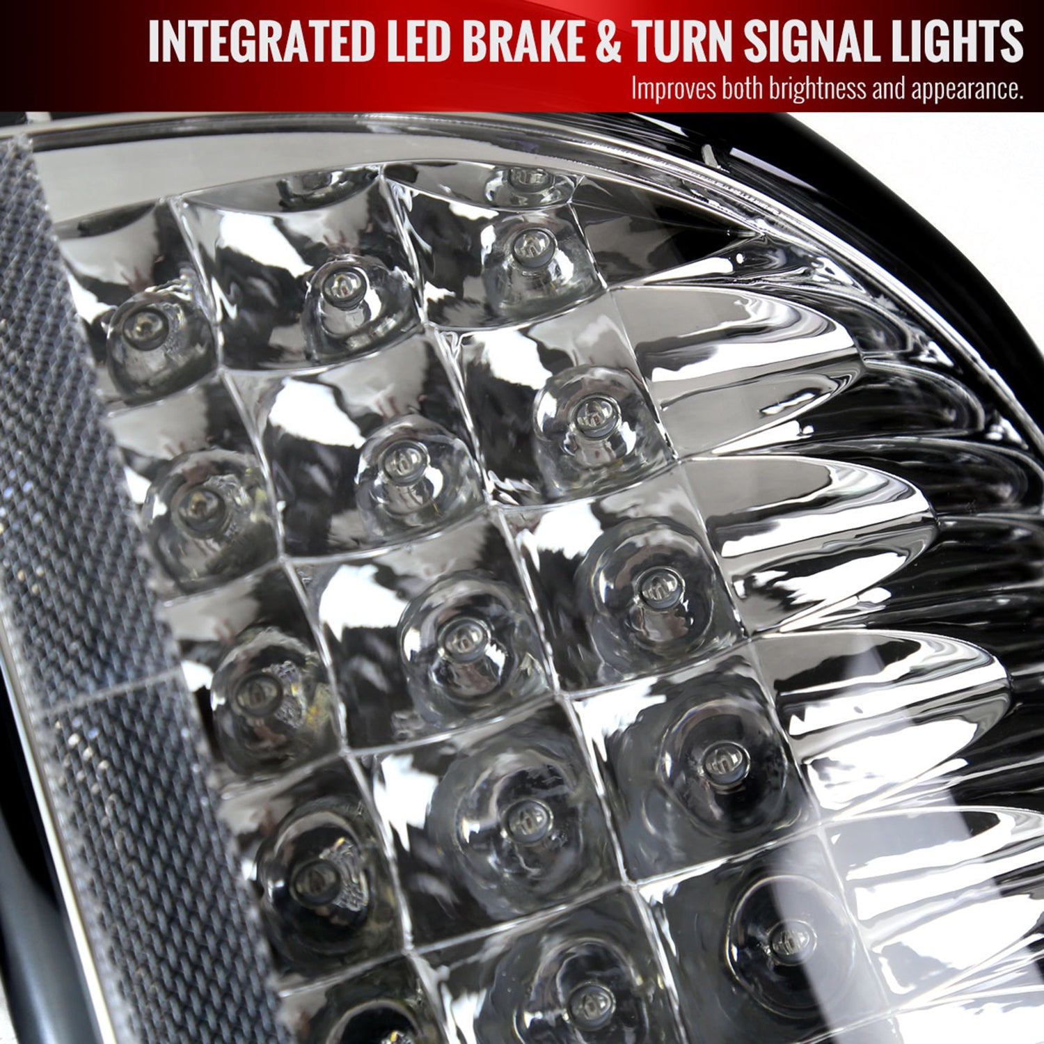 2002-2006 Dodge RAM V2 LED Tail Lights Chrome Housing/Clear Lens