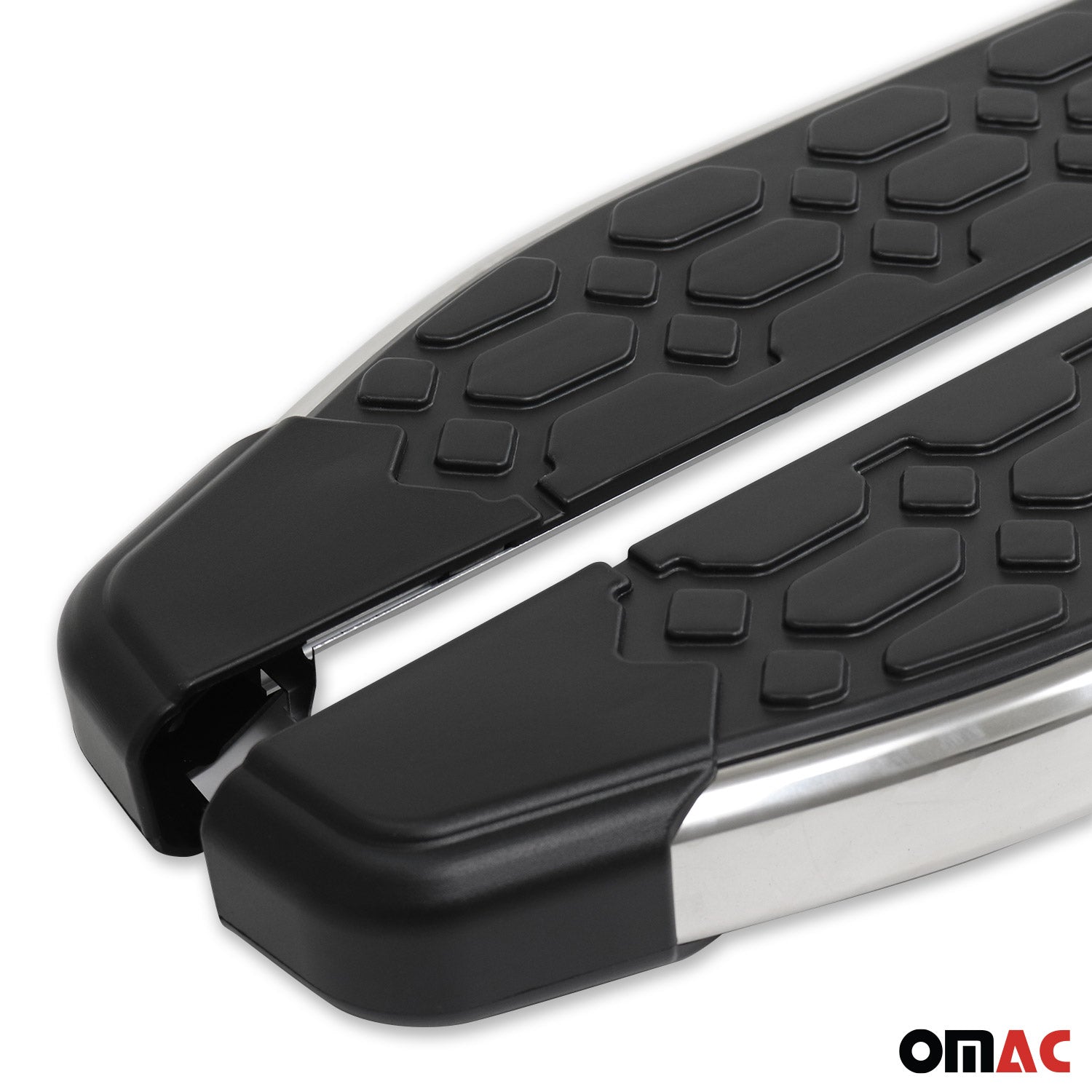 Side Step Running Board for Volkswagen Tiguan 2018-2024 Steel Gray Black 2x