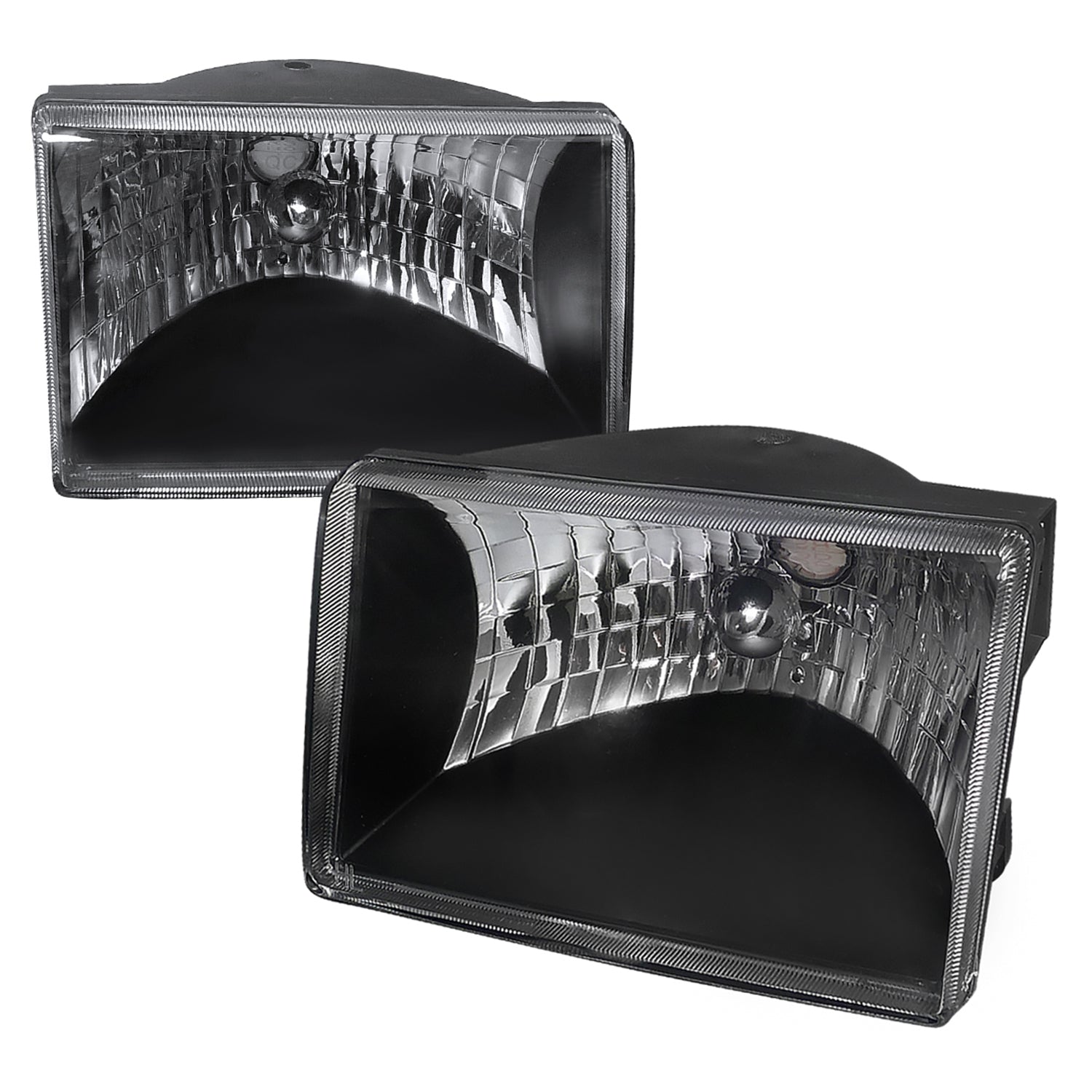 1993-1998 Jeep Grand Cherokee Factory Style Headlights Matte Black/Clear Lens