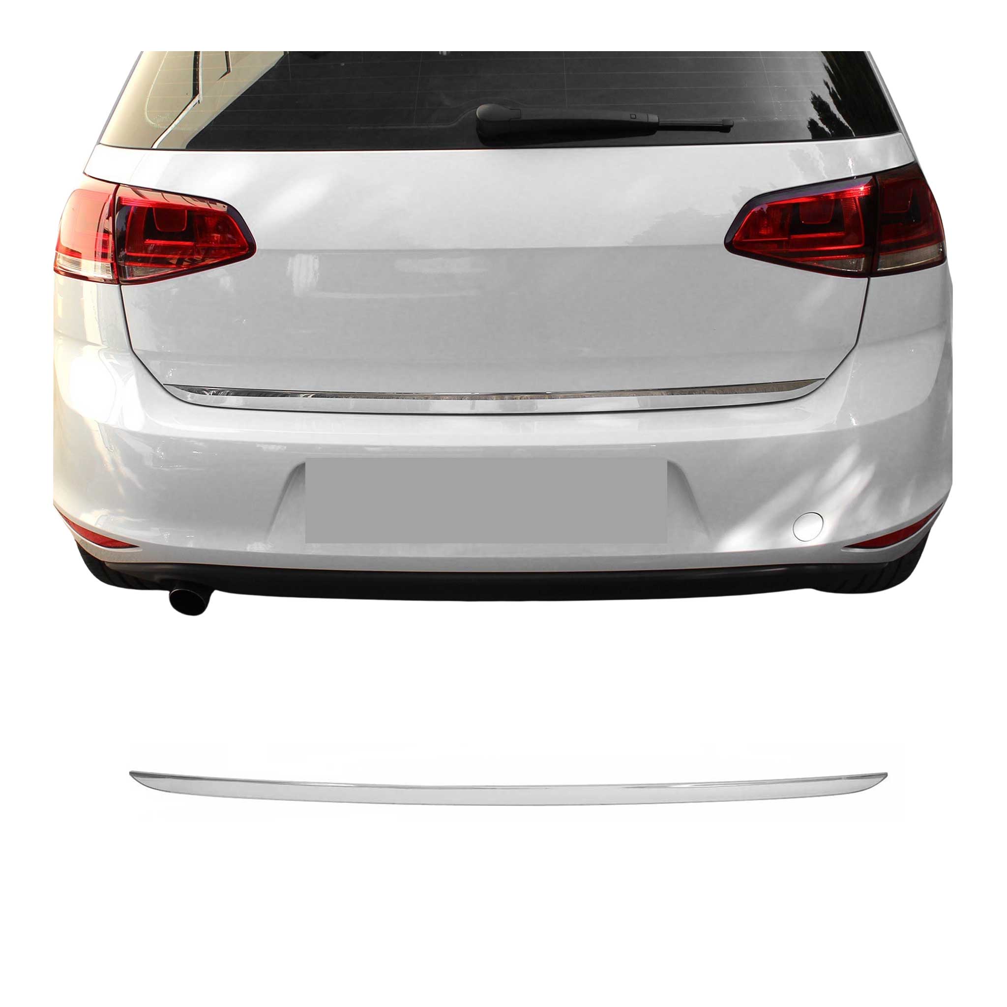 2015-2021 VW Golf Mk7 Rear Trunk Molding Trim Stainless Steel Silver