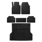 Waterproof Rubber 3D Molded Floor Mats & Trunk Cargo Liner Set Black Heavy Duty