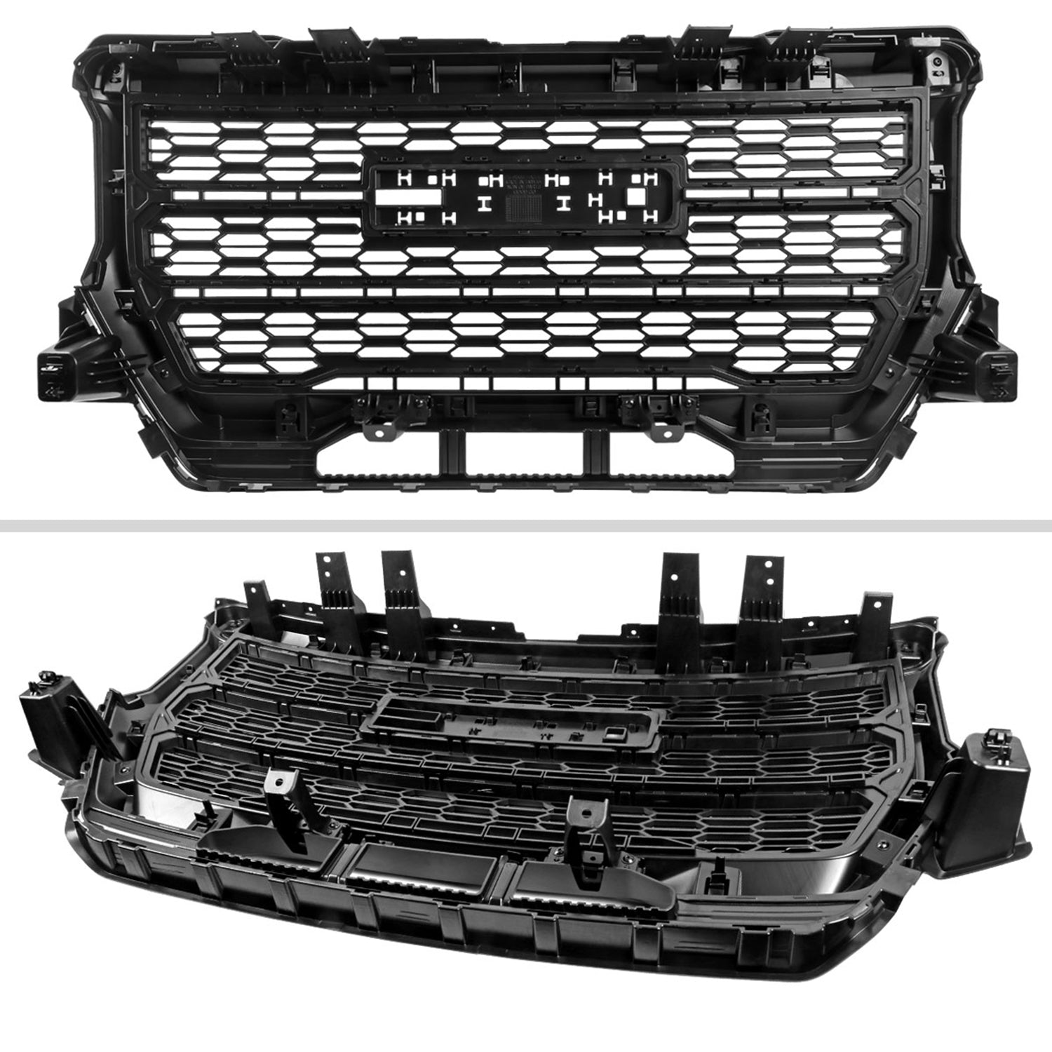 2021-2022 GMC Canyon Glossy Black Denali Style Front Upper Mesh Hood Grille