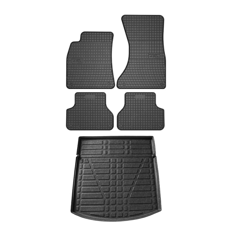 2017-2024 Audi A4 Sedan Floor Mats & Cargo Liner Full Set All Weather Black