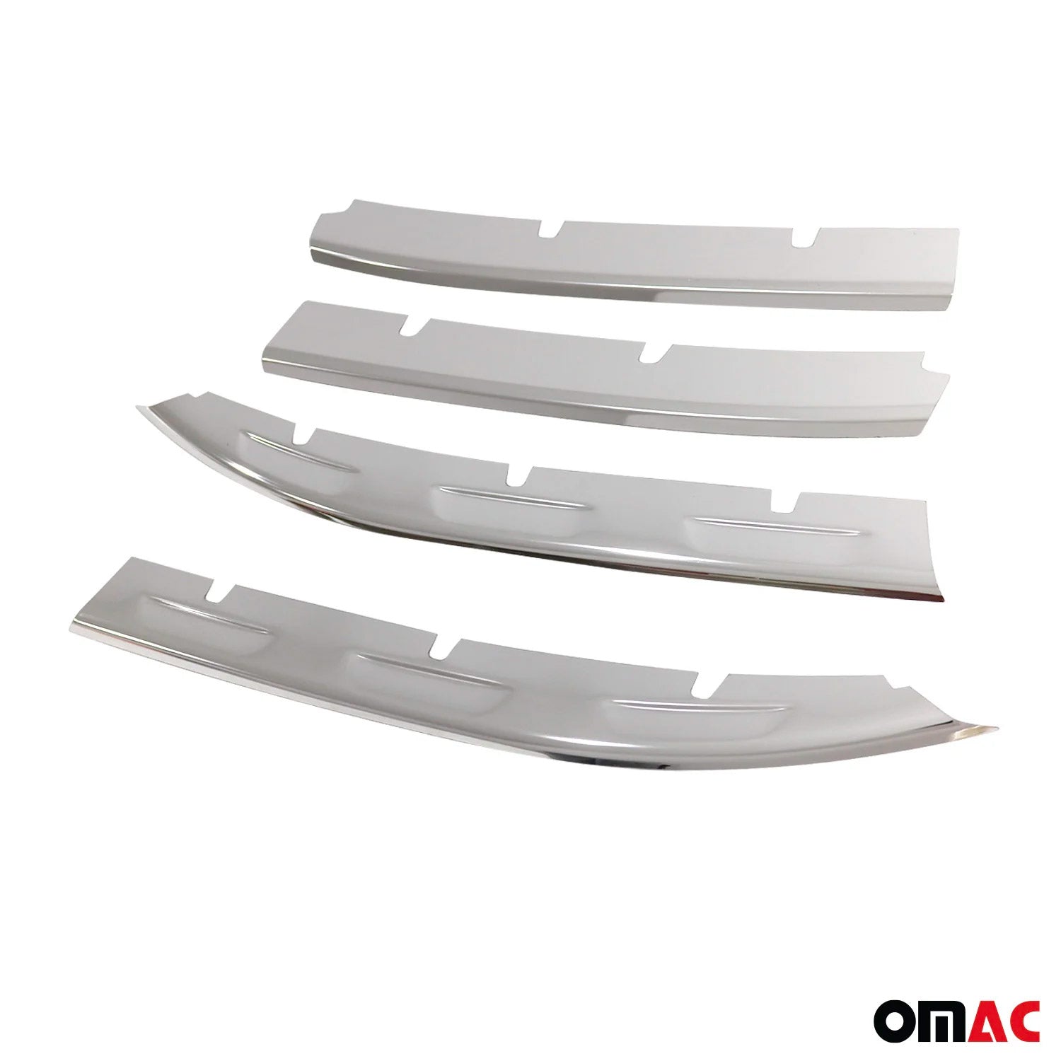 2022-2024 VW Tiguan Front Bumper Grill Trim Molding Stainless Steel Silver 4 Pcs