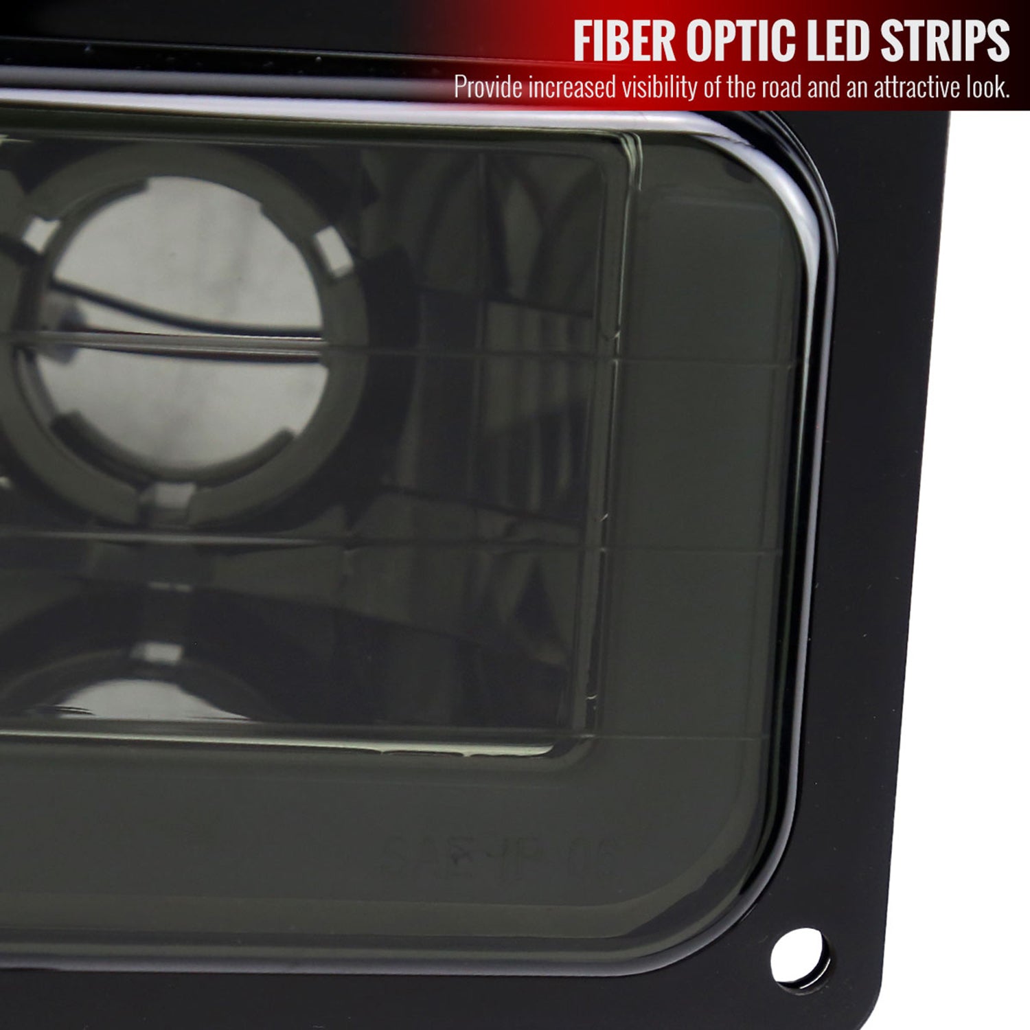 1988-1993 Chevy C10 C/K Sierra Tahoe LED Tube Factory Headlights Smoke