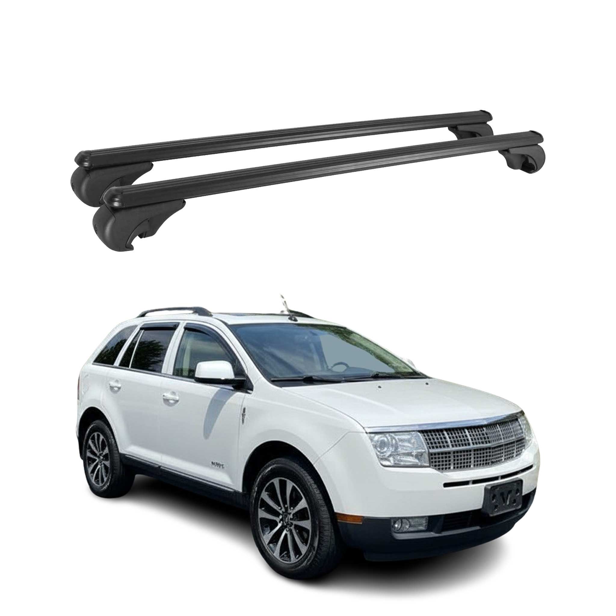2010-2015 Lincoln MKX Roof Rack Cross Bars Black