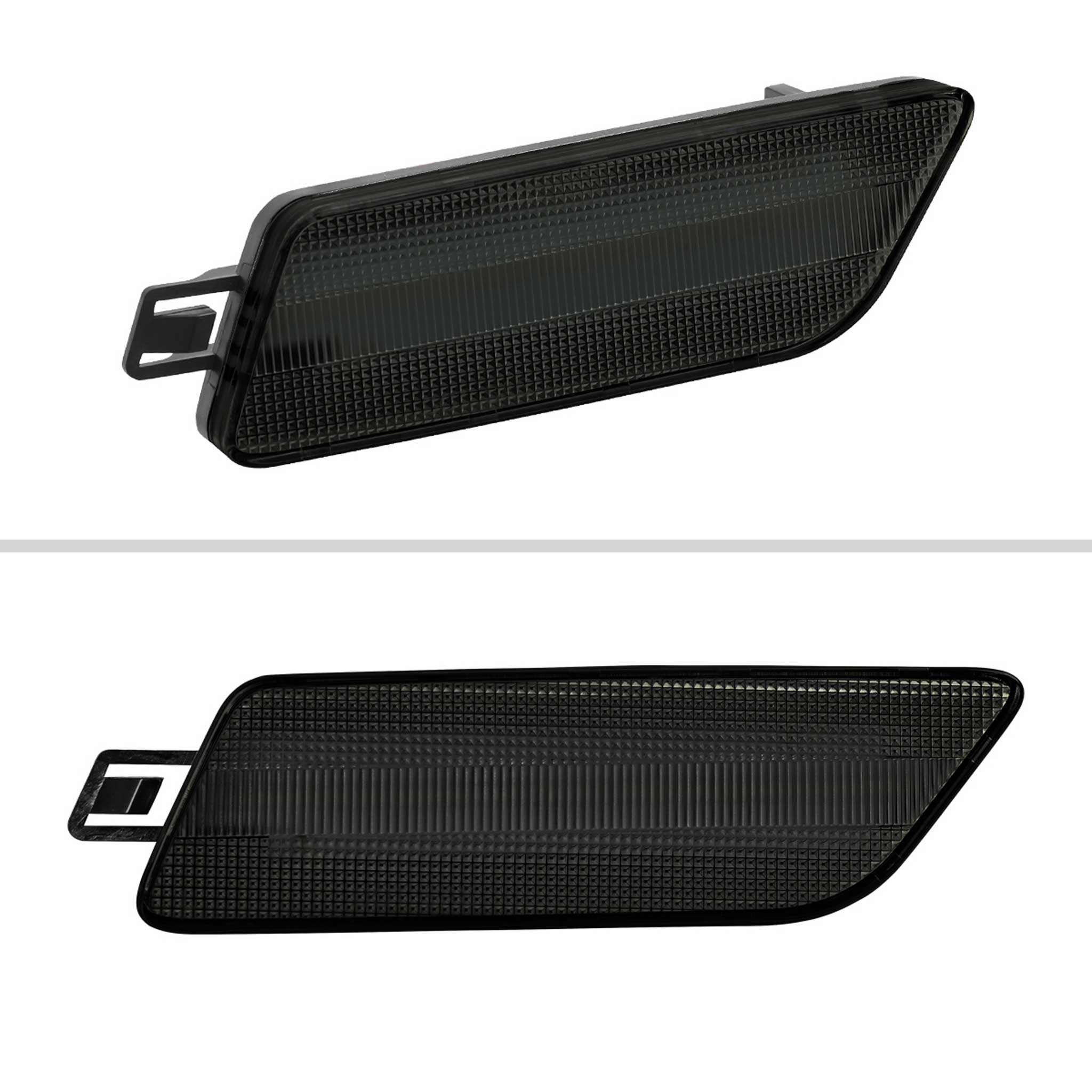 For Porsche Macan 2014-2022 Front Bumper LED Side Marker Turn Signal Lights Chrome Housing Smoked Lens