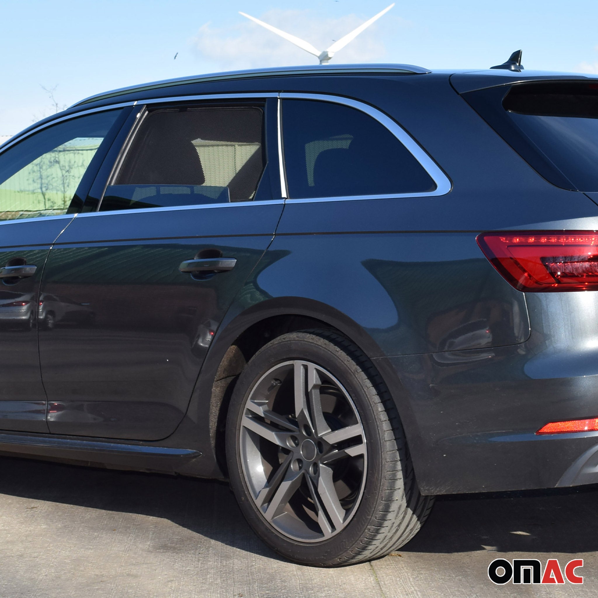 2017-2024 Audi A4 Allroad   Side Rear Window Curtain Mesh Black 2Pcs