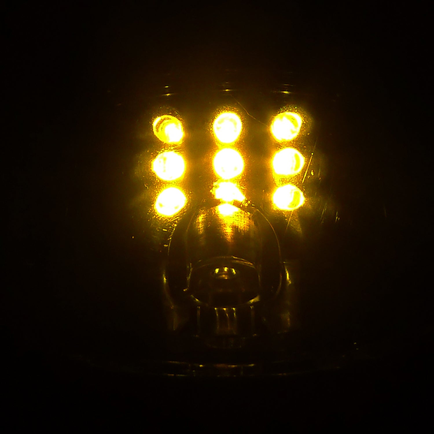 Universal 5PC Set Roof Cab Amber LED Lights Black Housing/Smoke Lens