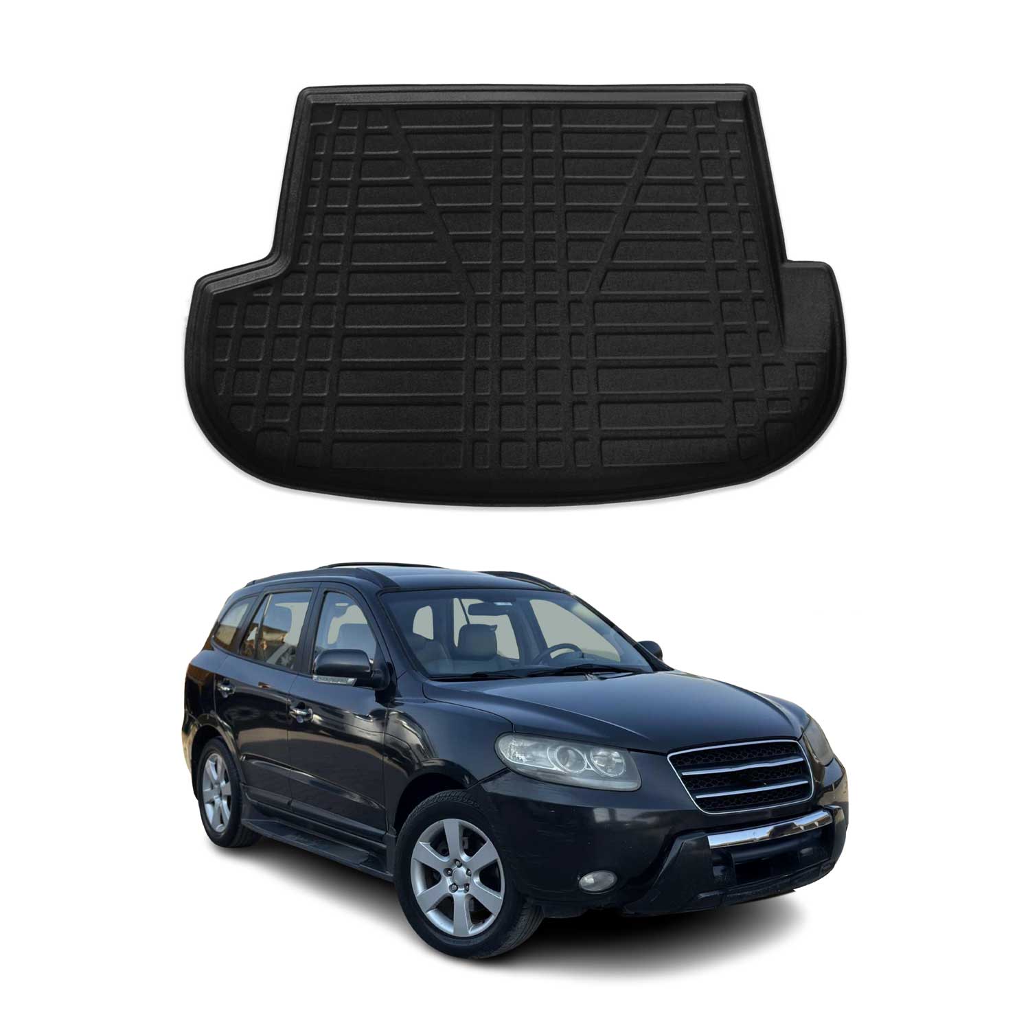2007-2012 Hyundai Santa Fe Cargo Liner Trunk Mat All Weather Black