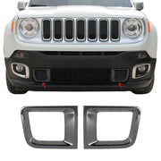 2015-2018 Jeep Renegade Front Bumper Trim Molding Dark 2 Pcs