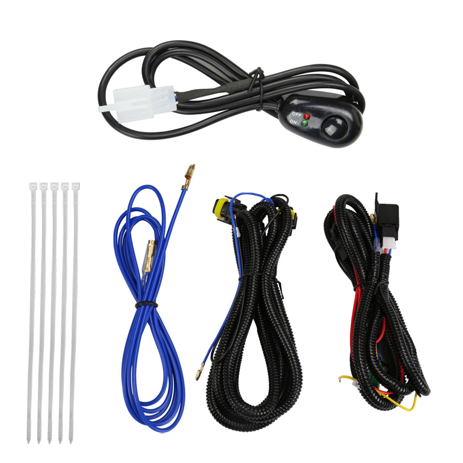 2014-2015 GMC Sierra 1500 LED Fog Lights Kit Switch & Wiring Harness Chrome