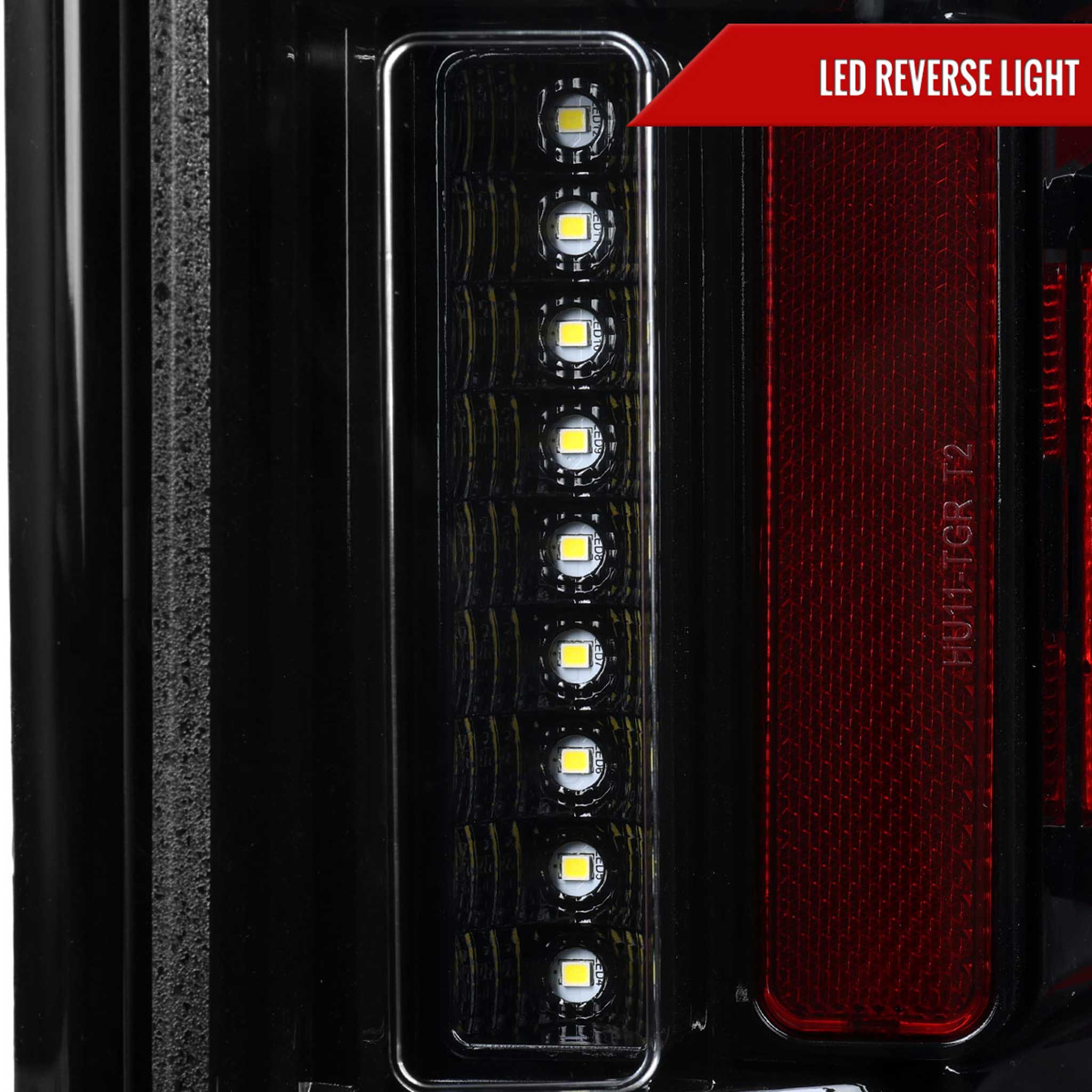For Dodge RAM 2019-2024 White LED Bar Tail Lights Glossy Black Housing Clean Lens