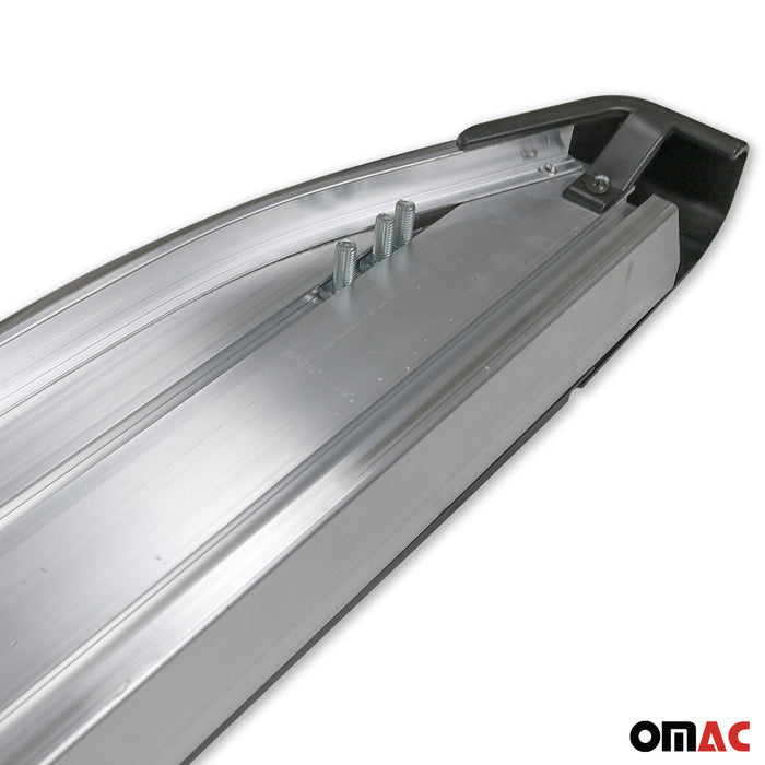 Side Step Nerf Bars Running Boards for GMC Sierra 2007-2014 Aluminium Silver 2x