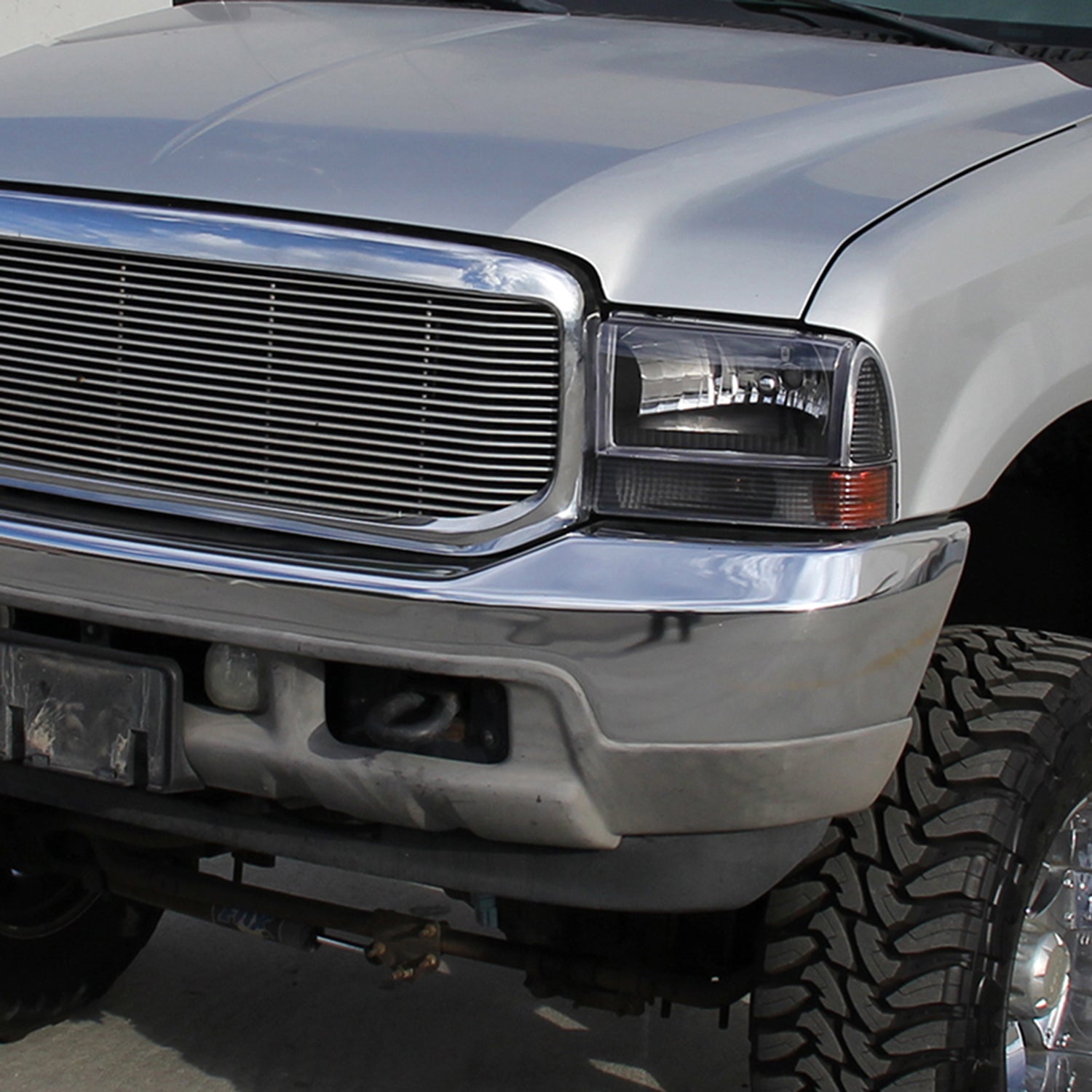 1999-2004 Ford F-250/350/450/550/Excursion Factory Headlights Matt Black