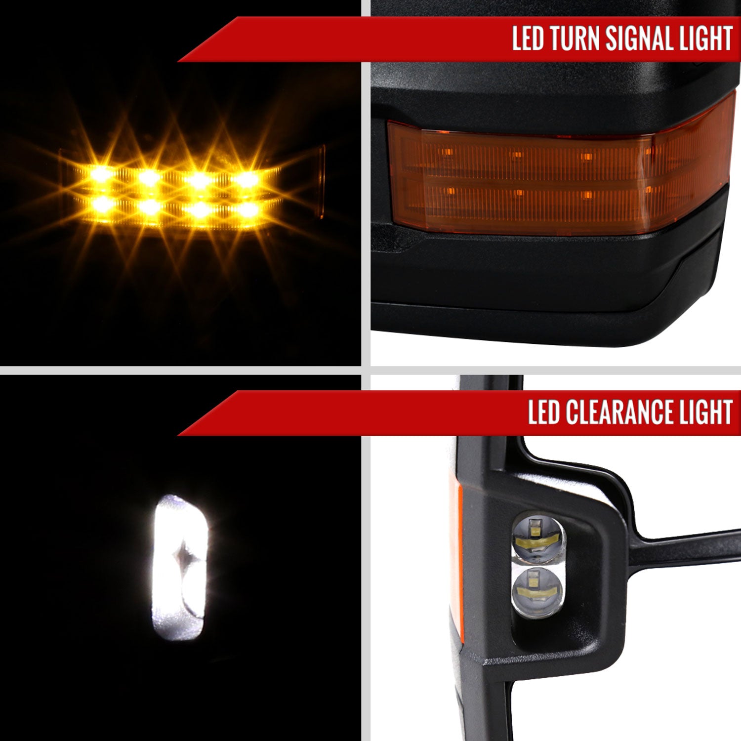 2002-2007 Chevy Silverado/Tahoe/Sierra/Yukon Heated Towing Mirrors Amber Lens