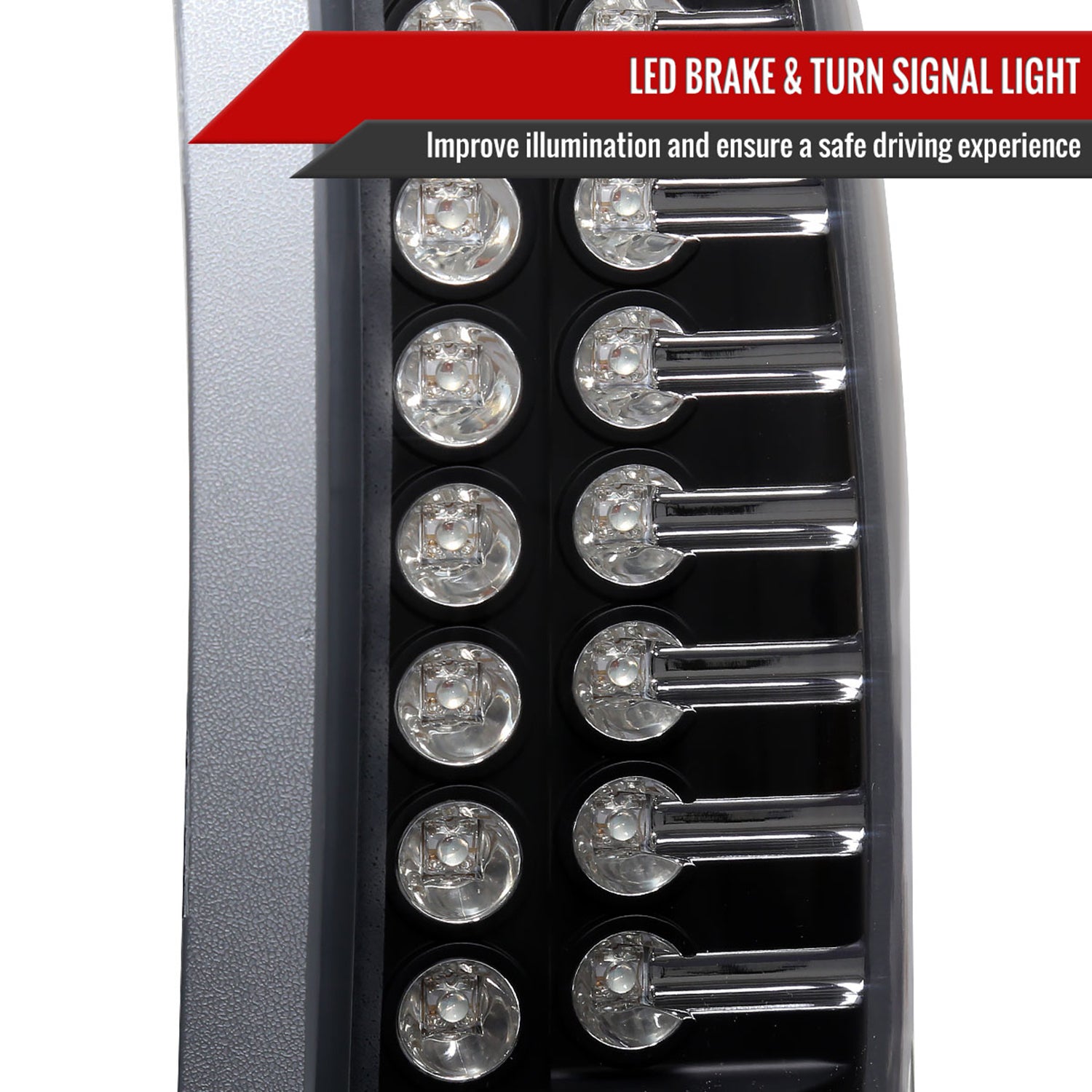 1988-2000 Chevy Silverado/Tahoe/Suburban/Sierra/Yukon LED Tail Lights Black