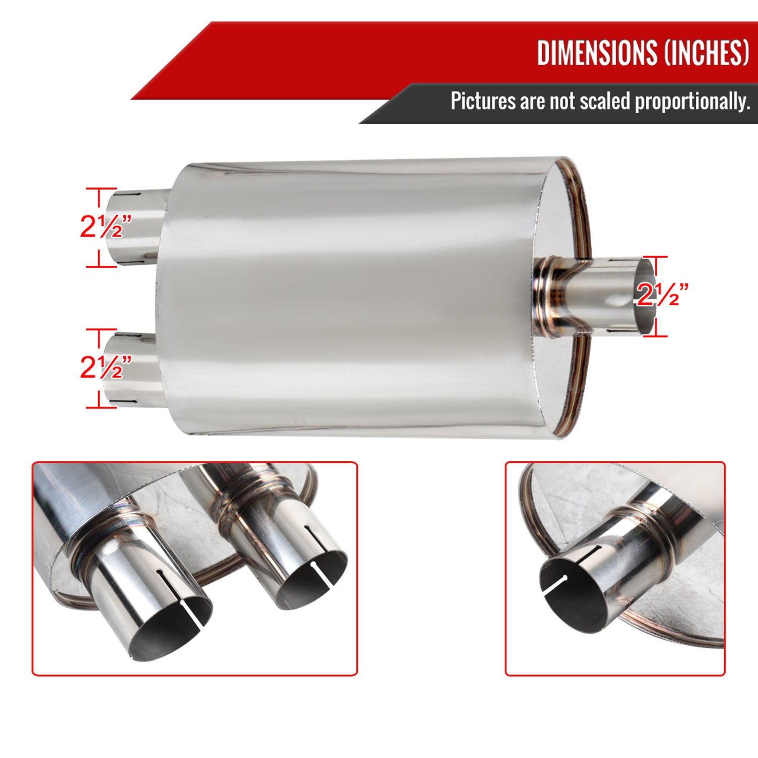 2004-2008 Ford F-150 4.6L/5.4L V8 Dual Catback Exhaust Burnt Tips