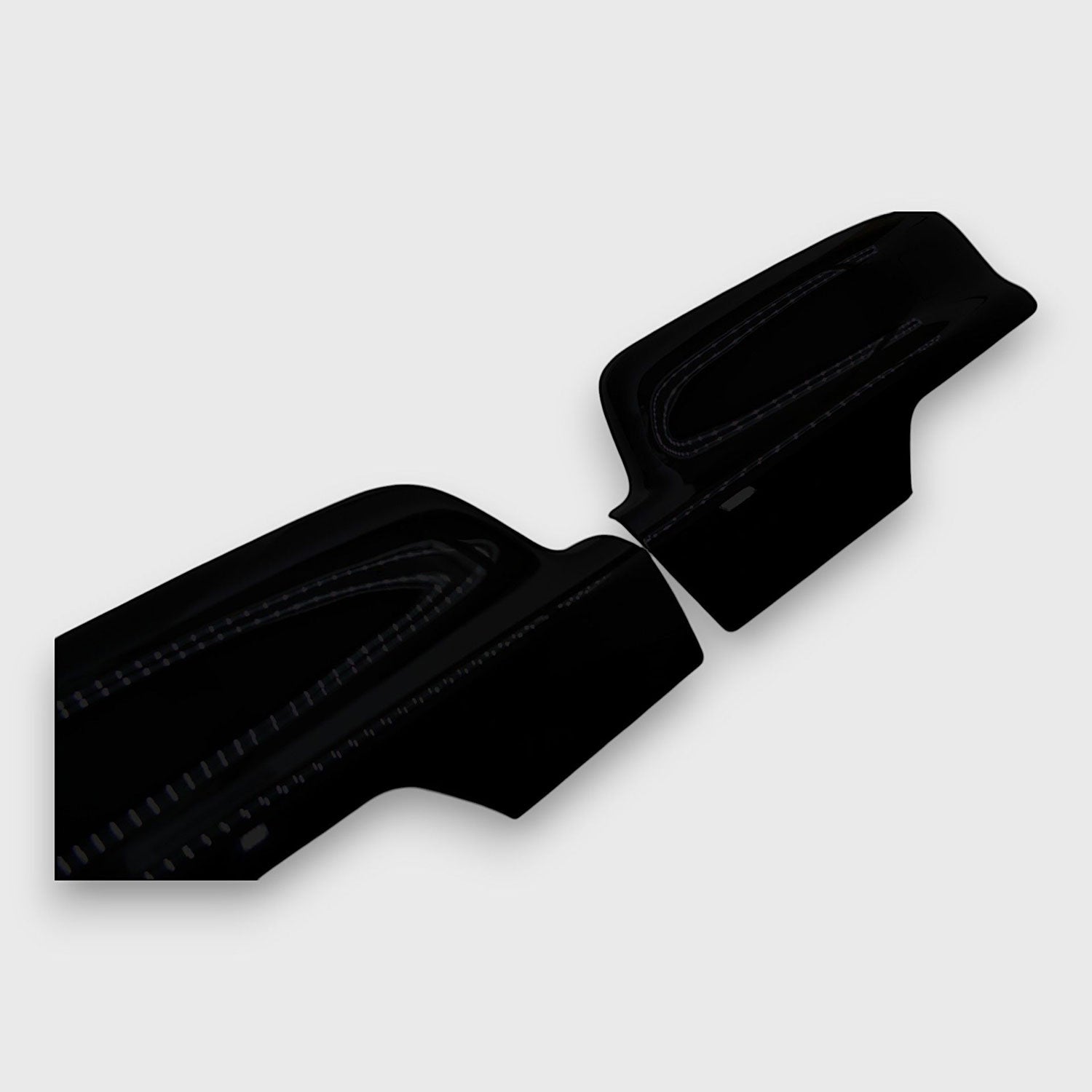 2019-2025 RAM RAM 1500 Mirror Cover Caps Gloss Black 2Pcs ABS Plastic