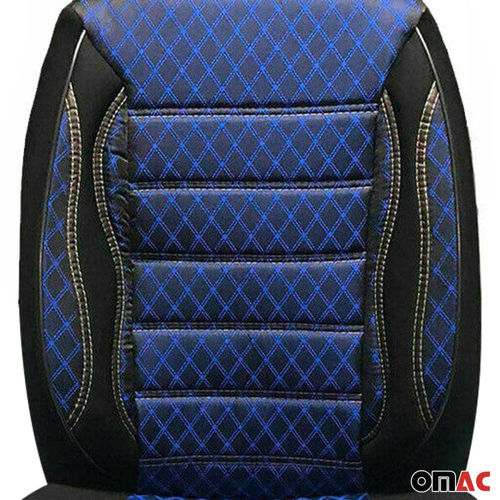 Front Car Seat Covers Protector for RAM Promaster 2014-2024 Black & Blue 2+1