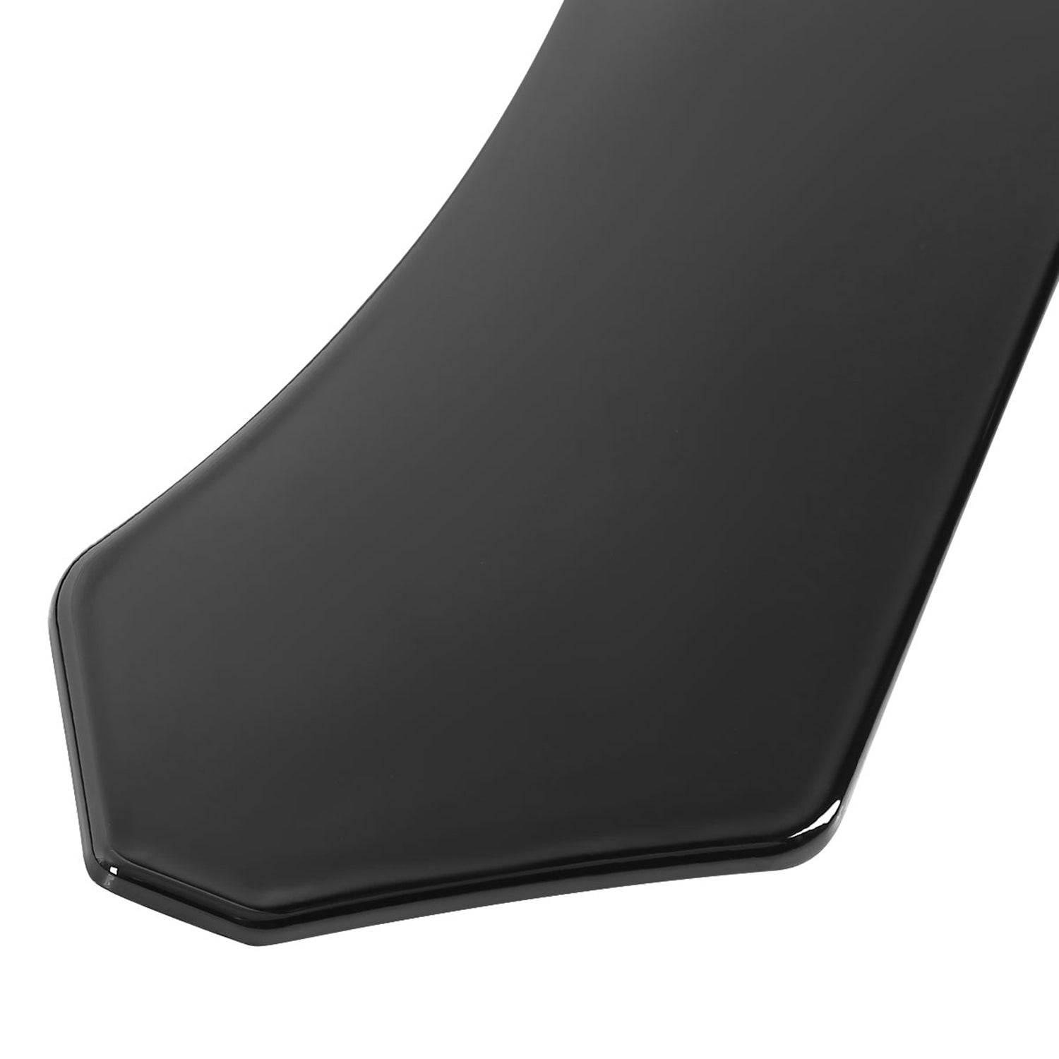 Universal Glossy Black Polypropylene 3Pcs Front Bumper Lip Splitter Spoiler Set